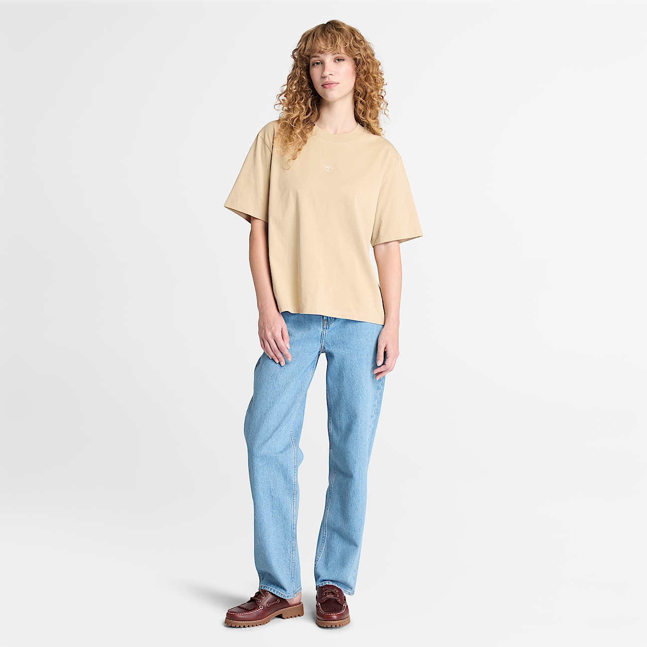 Lush Kurzarm-T-Shirt für Damen in Beige - 2