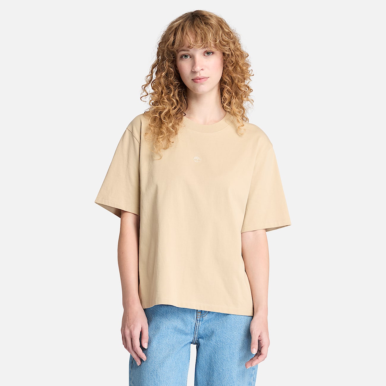 Lush Kurzarm-T-Shirt für Damen in Beige - 1