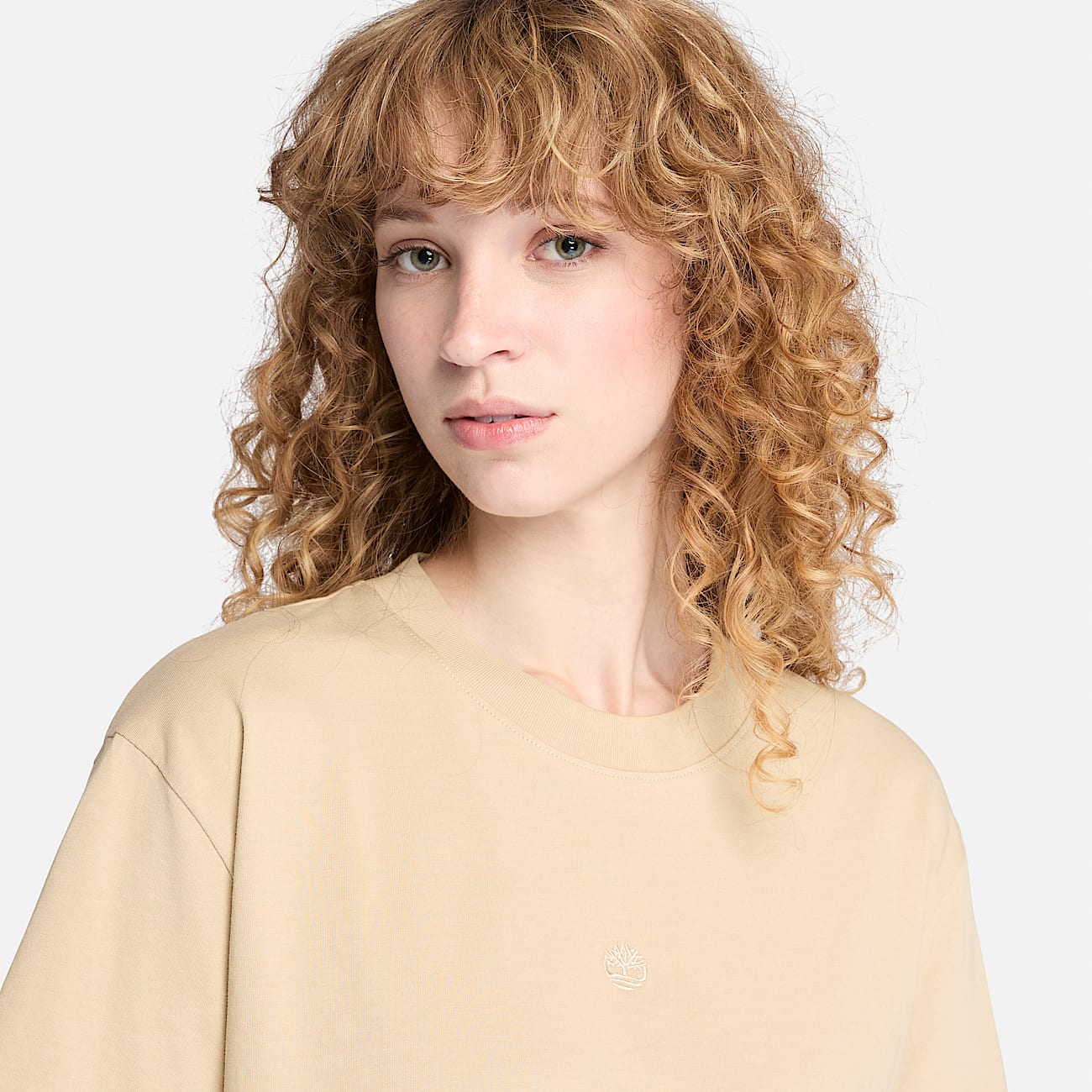Lush Kurzarm-T-Shirt für Damen in Beige - 3