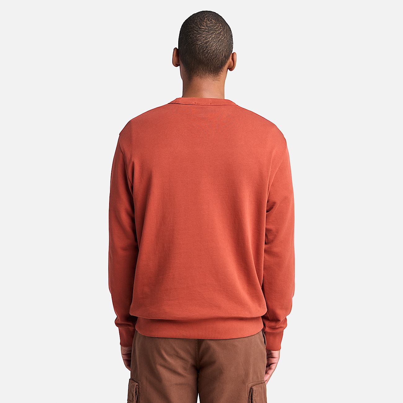 Grafisches TIMBS Sweatshirt mit Rundhalsausschnitt für Herren in Rot - 4