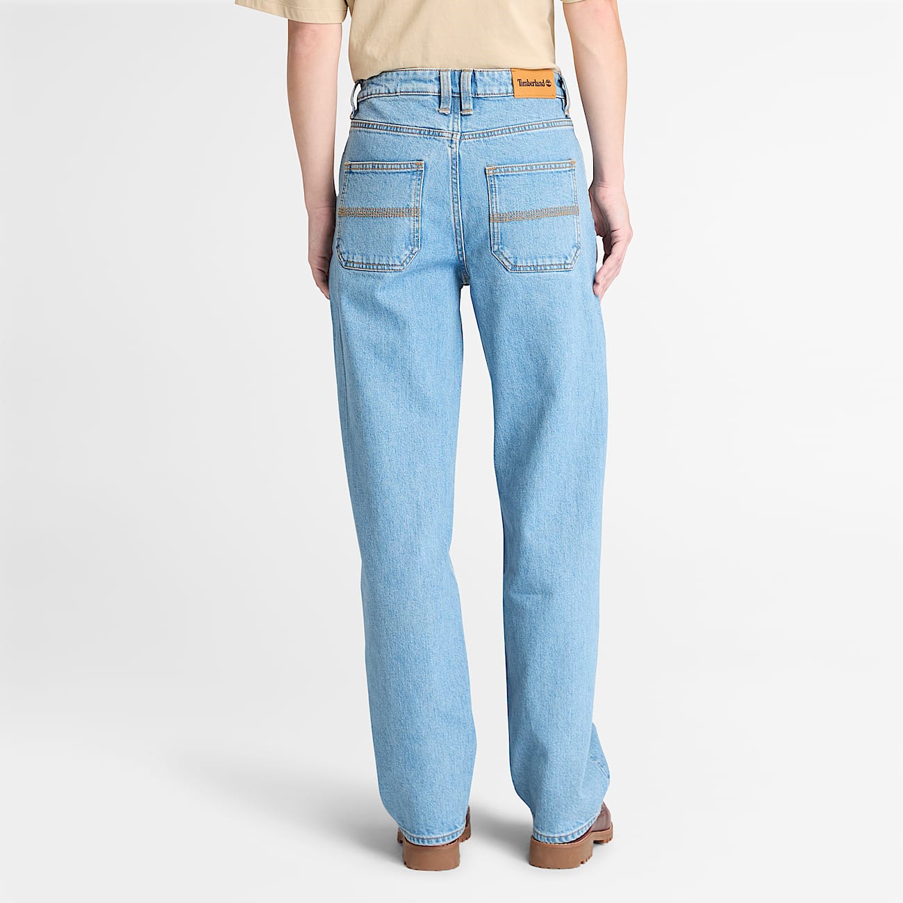 Straight Denim Trousers for Women in Blue - 6