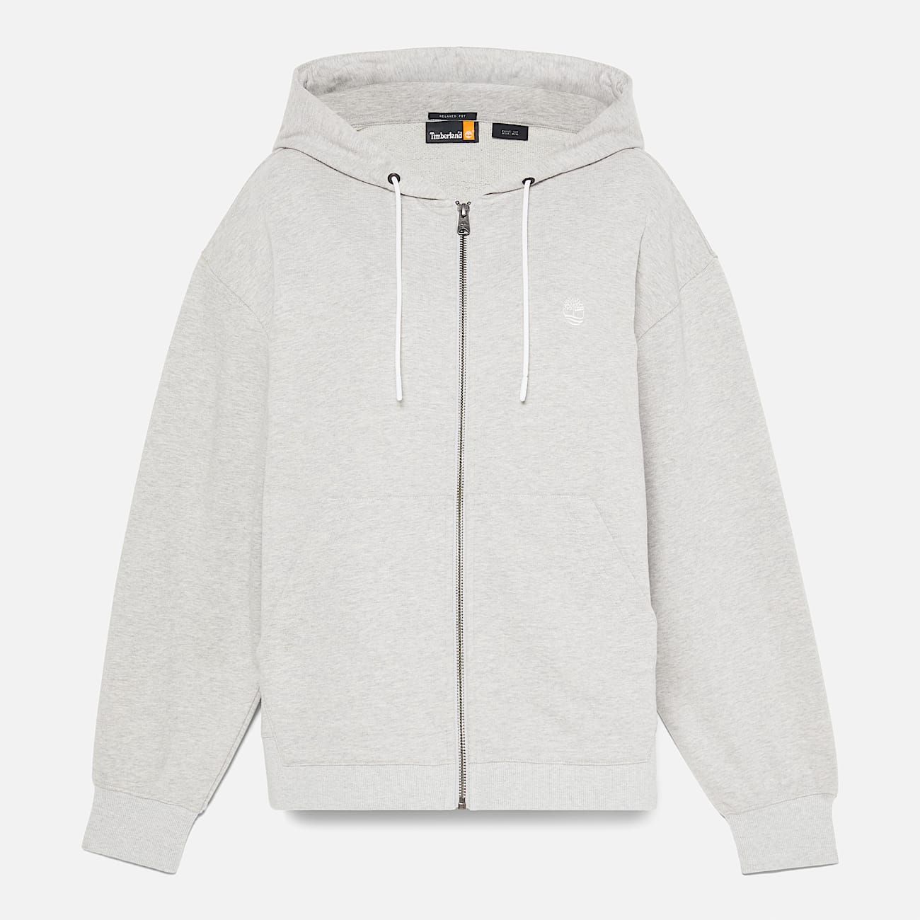 Sudadera de rizo con capucha y cremallera completa Exeter para mujer en gris claro - 7