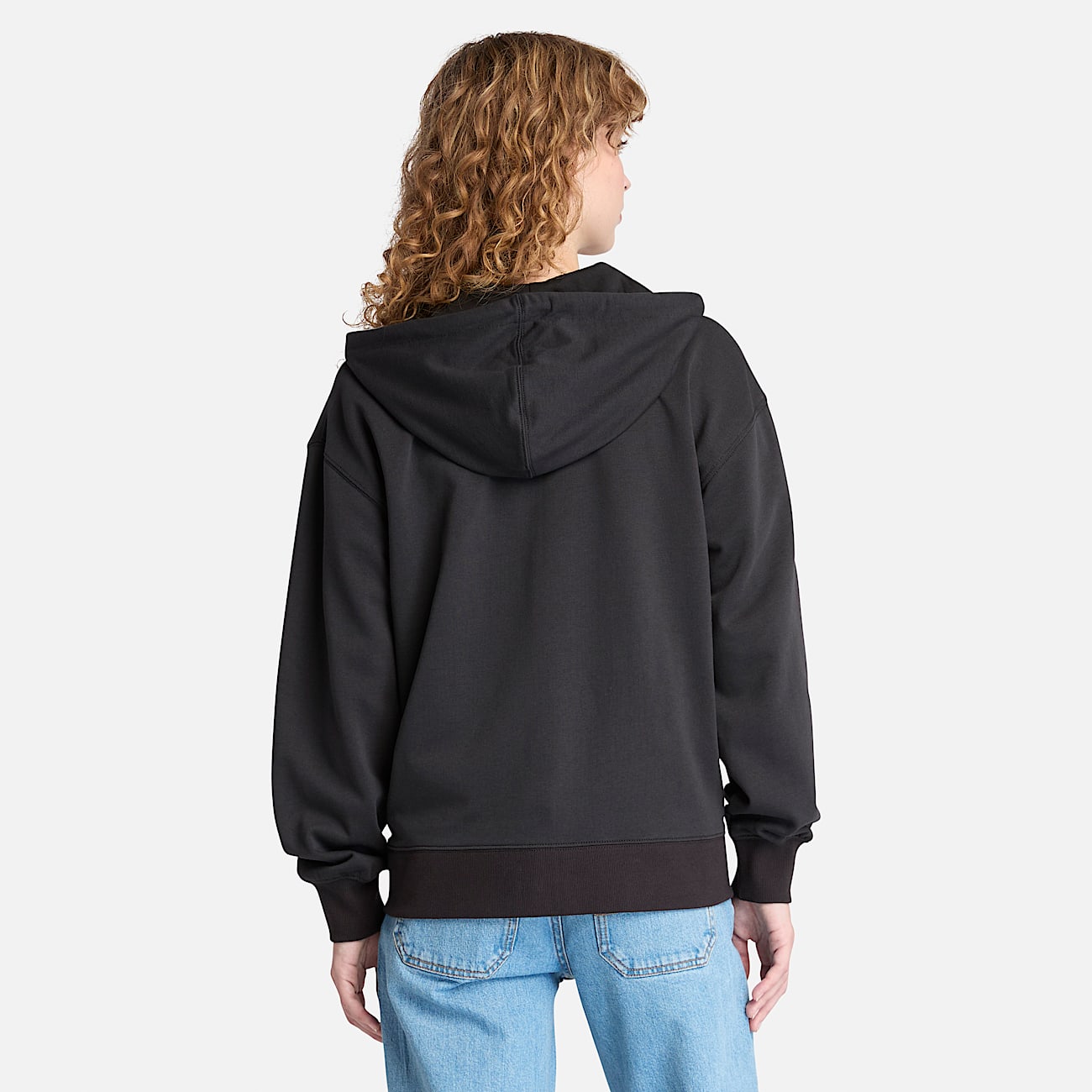 Exeter Loopback-Hoodie mit durchgehendem Reißverschluss für Damen in Schwarz - 4