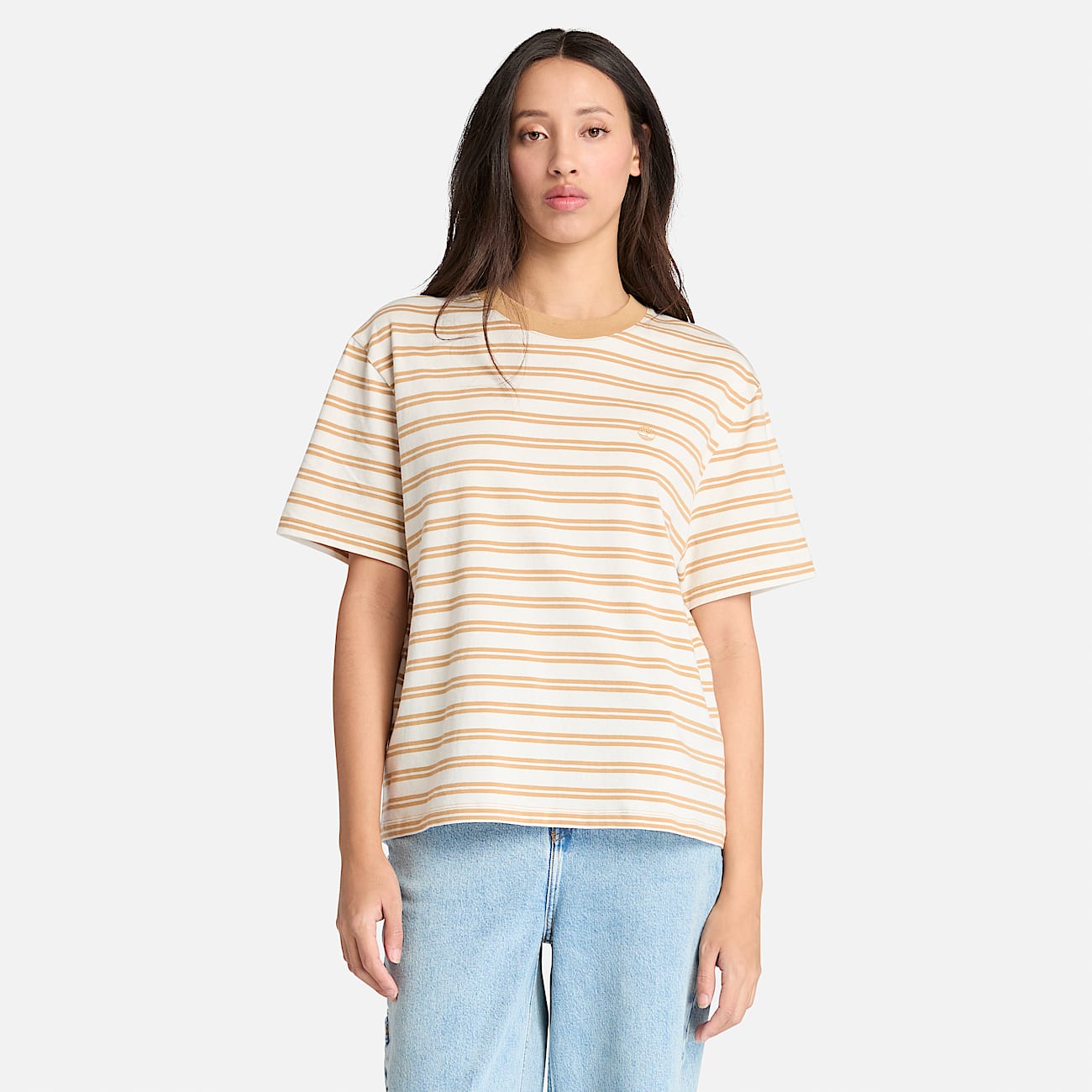 Dunstan Short-Sleeve Stripe T-Shirt for Women in Yellow - 1