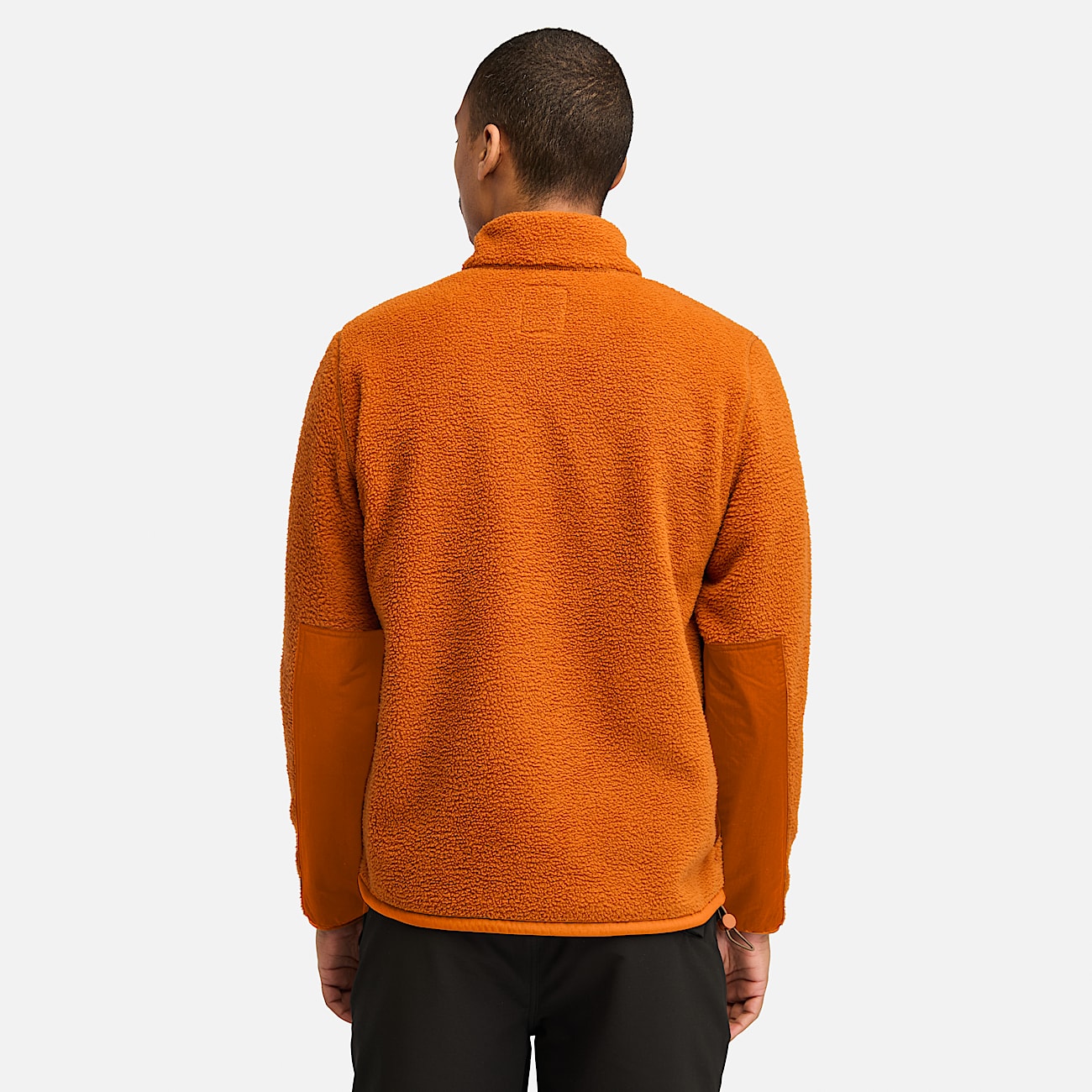 Hochflorige Fleecejacke für Herren in Orange