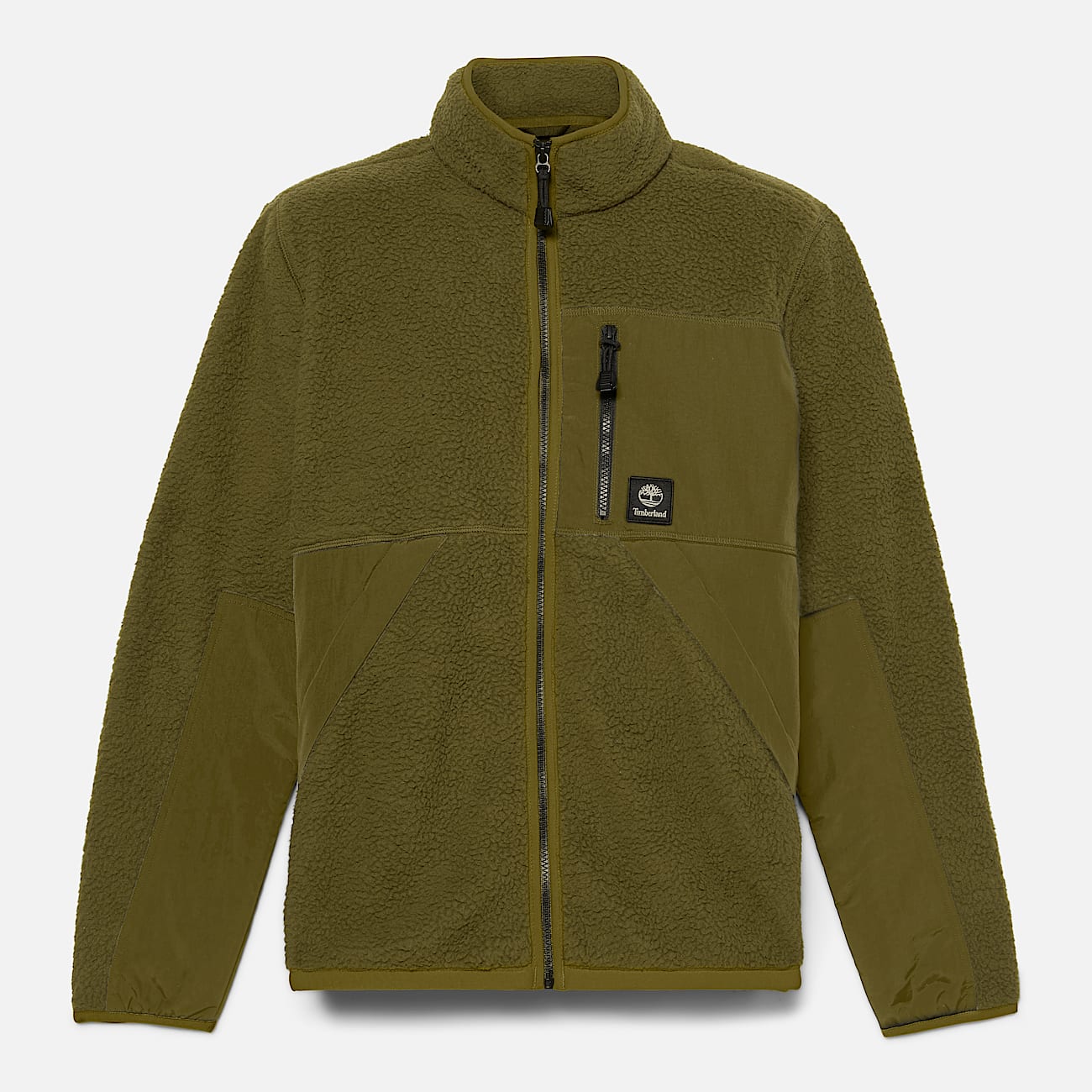 Chaqueta polar mullida para hombre en verde - 6