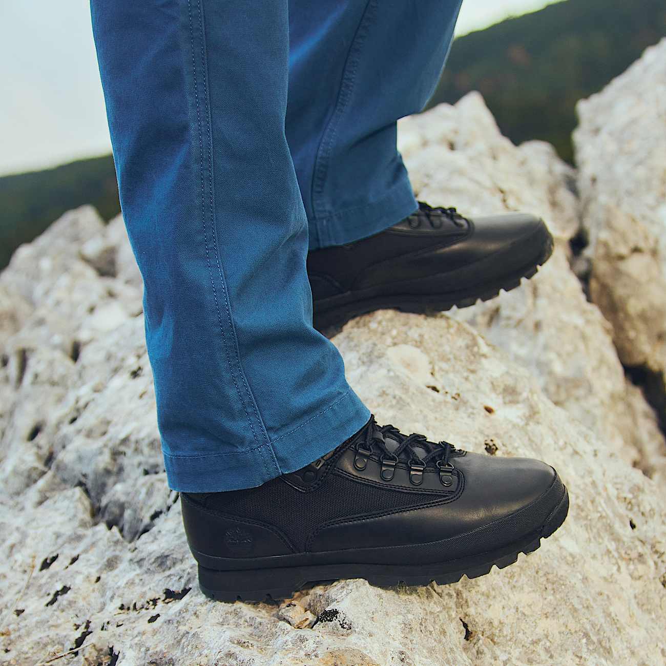 Euro Hiker Leather Boot for Men in Black - 2