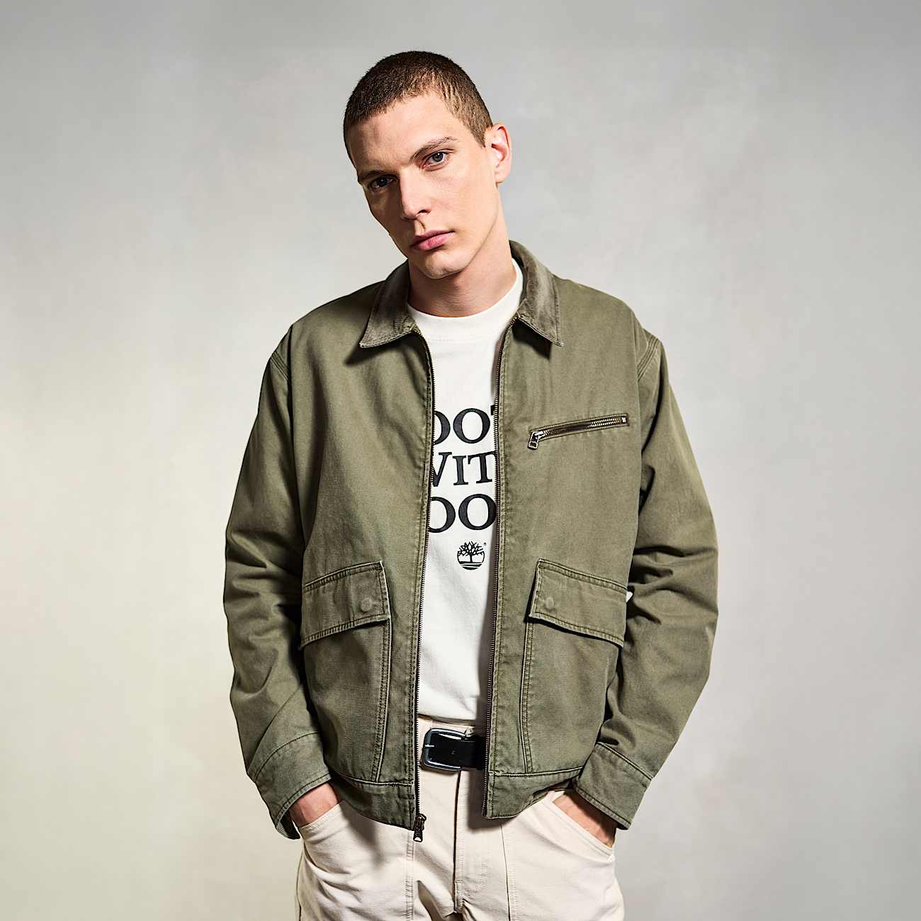 Slogan T-Shirt for Men in White - 2