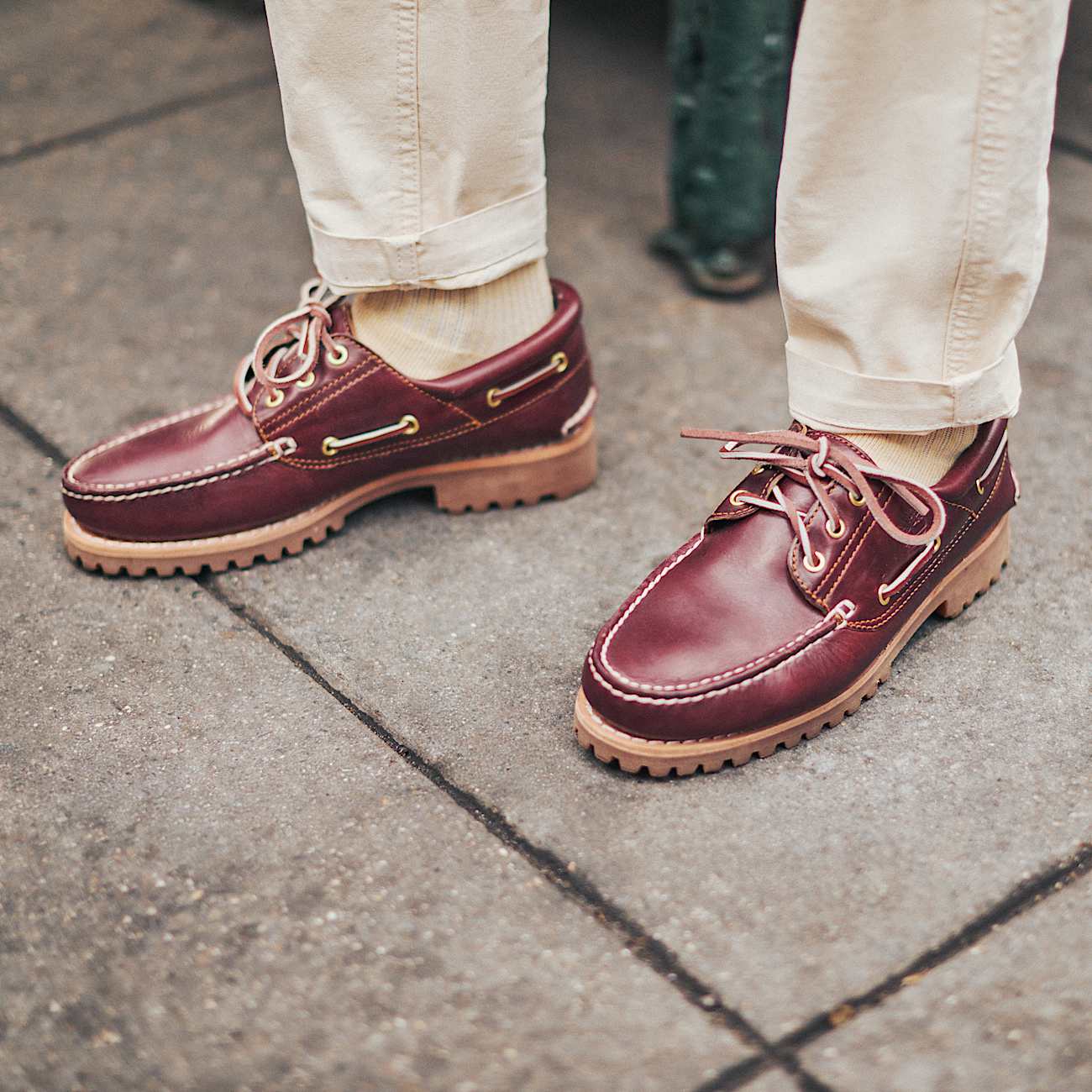 Timberland® Authentic Boat Shoe for Men in Dark Red