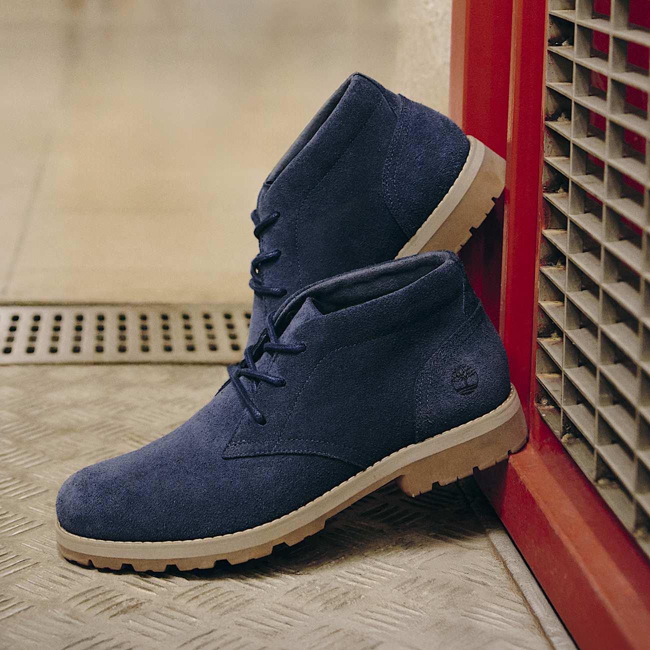 Halbhoher Britton Square Schnürstiefel für Herren in Blau - 1
