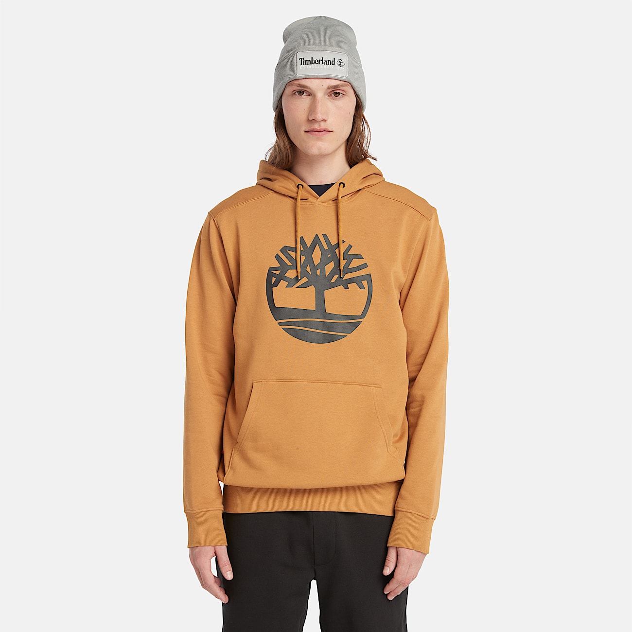 Kennebec River Tree Logo Hoodie for Men in Yellow and Black - 4