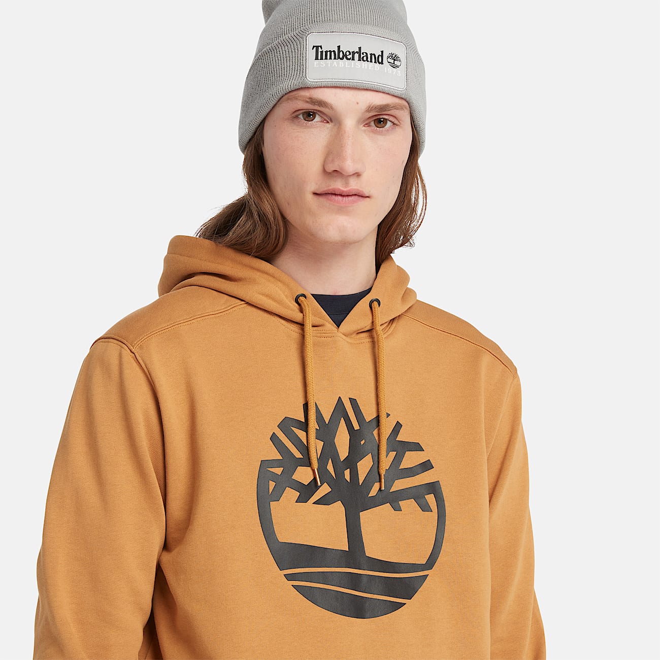 Kennebec River Tree Logo Hoodie for Men in Yellow and Black - 3