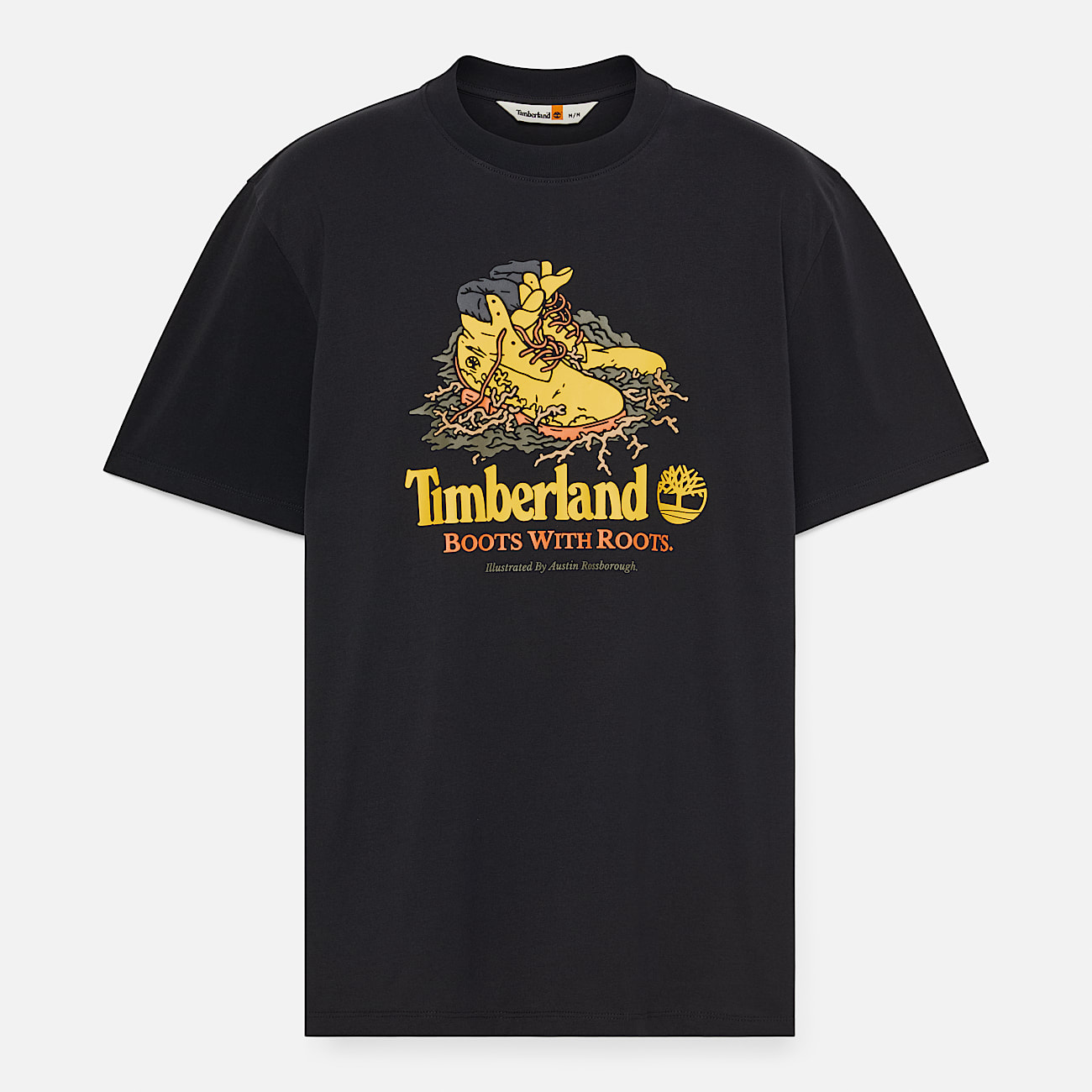 All Gender Front Boot Graphic T-Shirt in Black - 5