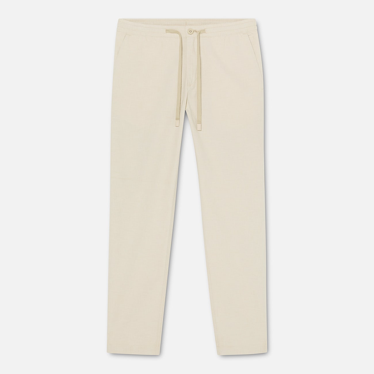 Jogginghose aus Baumwoll-Leinen-Mischgewebe für Herren in Beige