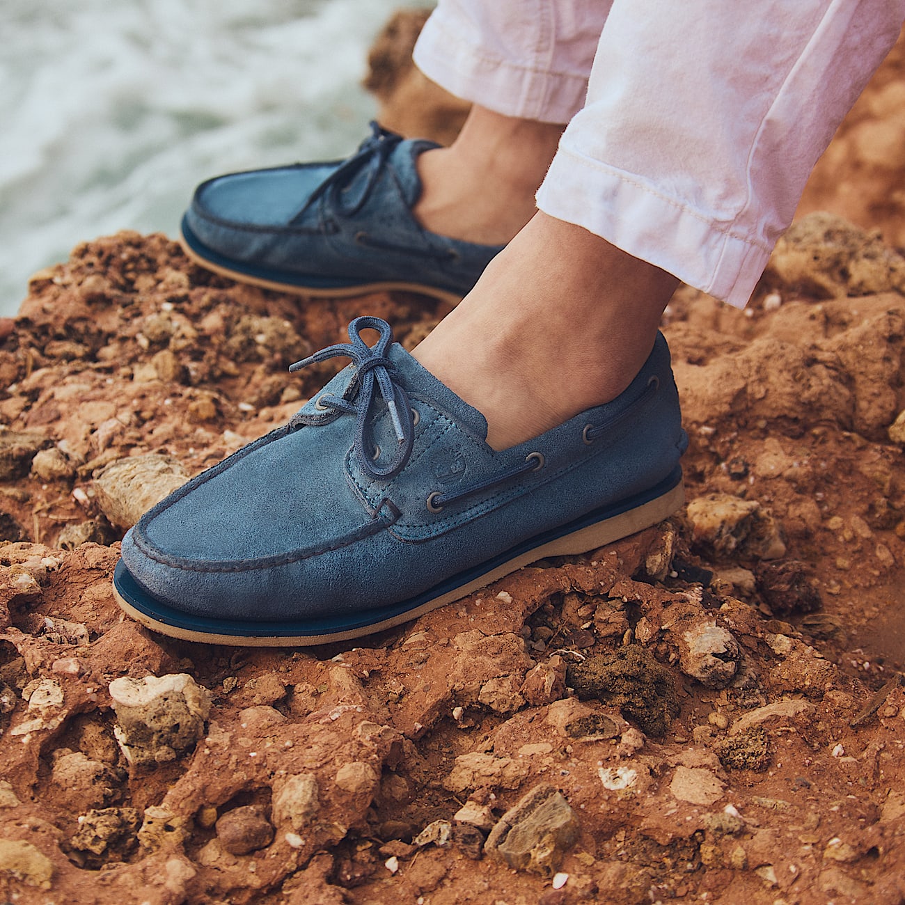 Klassischer Bootsschuh für Herren in Blau