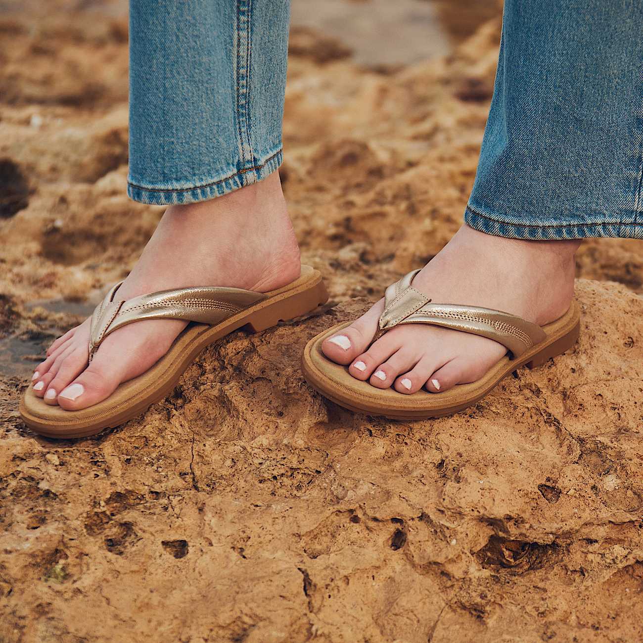 Chanclas Calista Bay para mujer en amarillo - 2