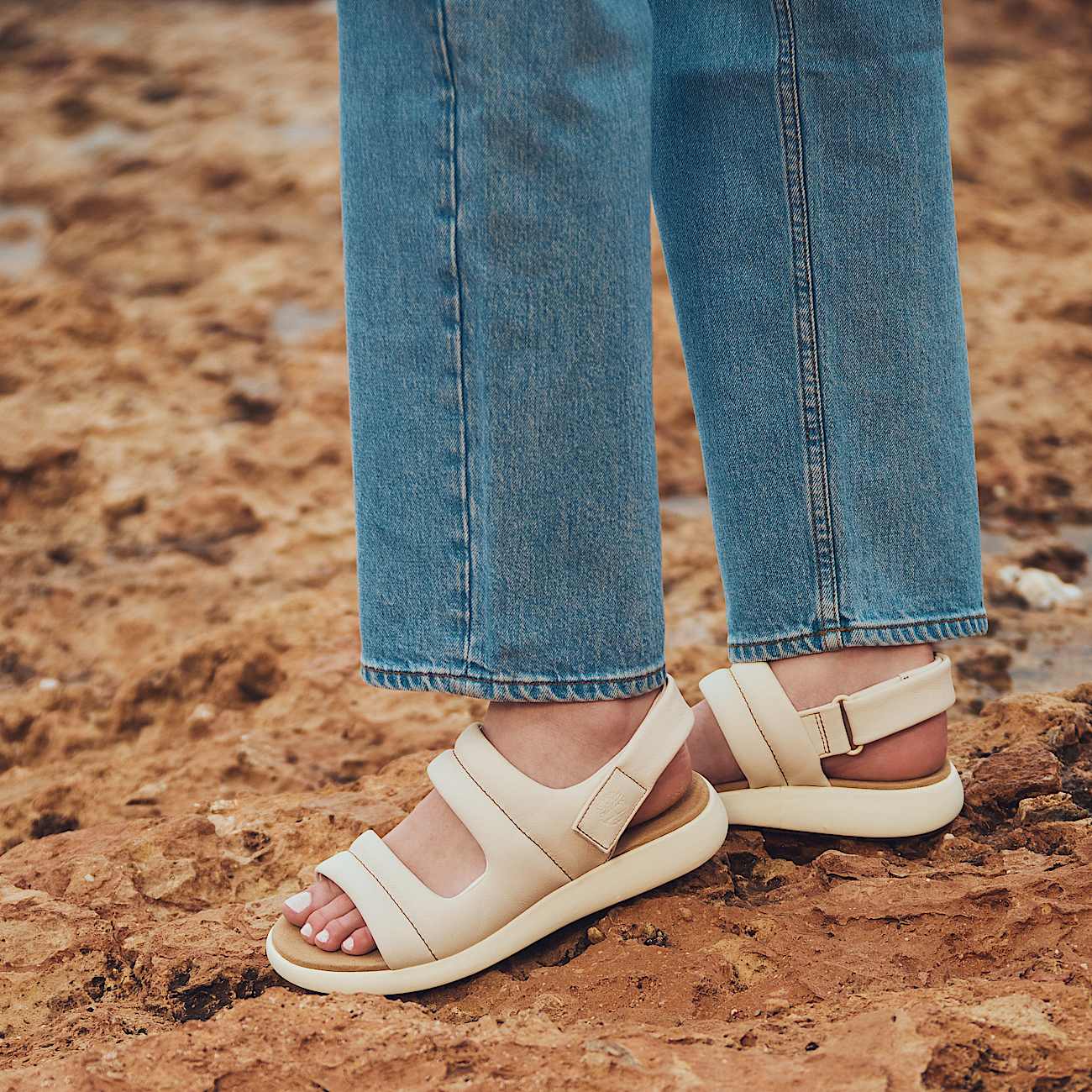 Belmar Waves Sandale mit Fersenriemen für Damen in Weiß
