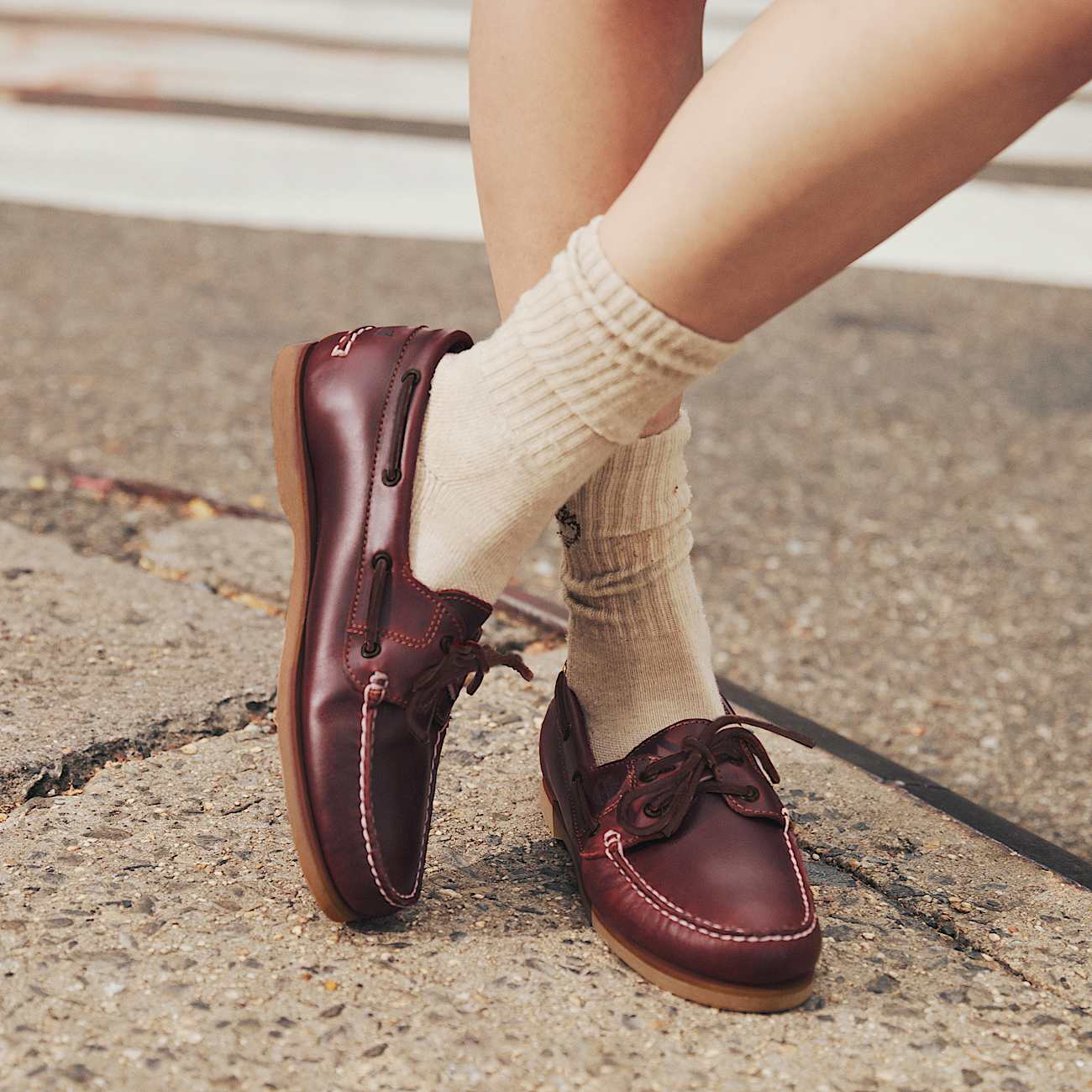 Scarpa da Barca Classic da Donna in bordeaux - 6
