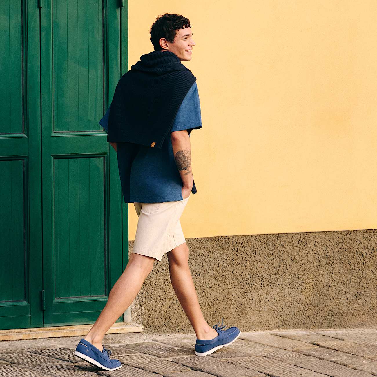 Goffstown Fatigue Washed Canvas Shorts for Men in Yellow - 2