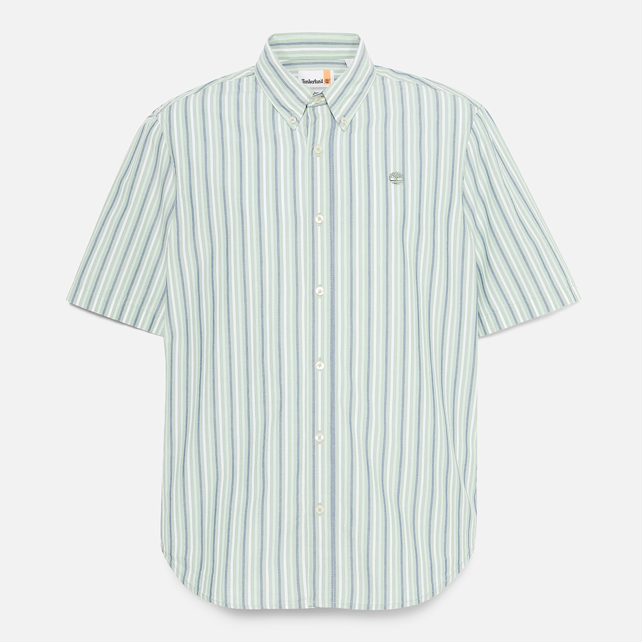 Chemise rayée à manches courtes pour homme en vert - 5