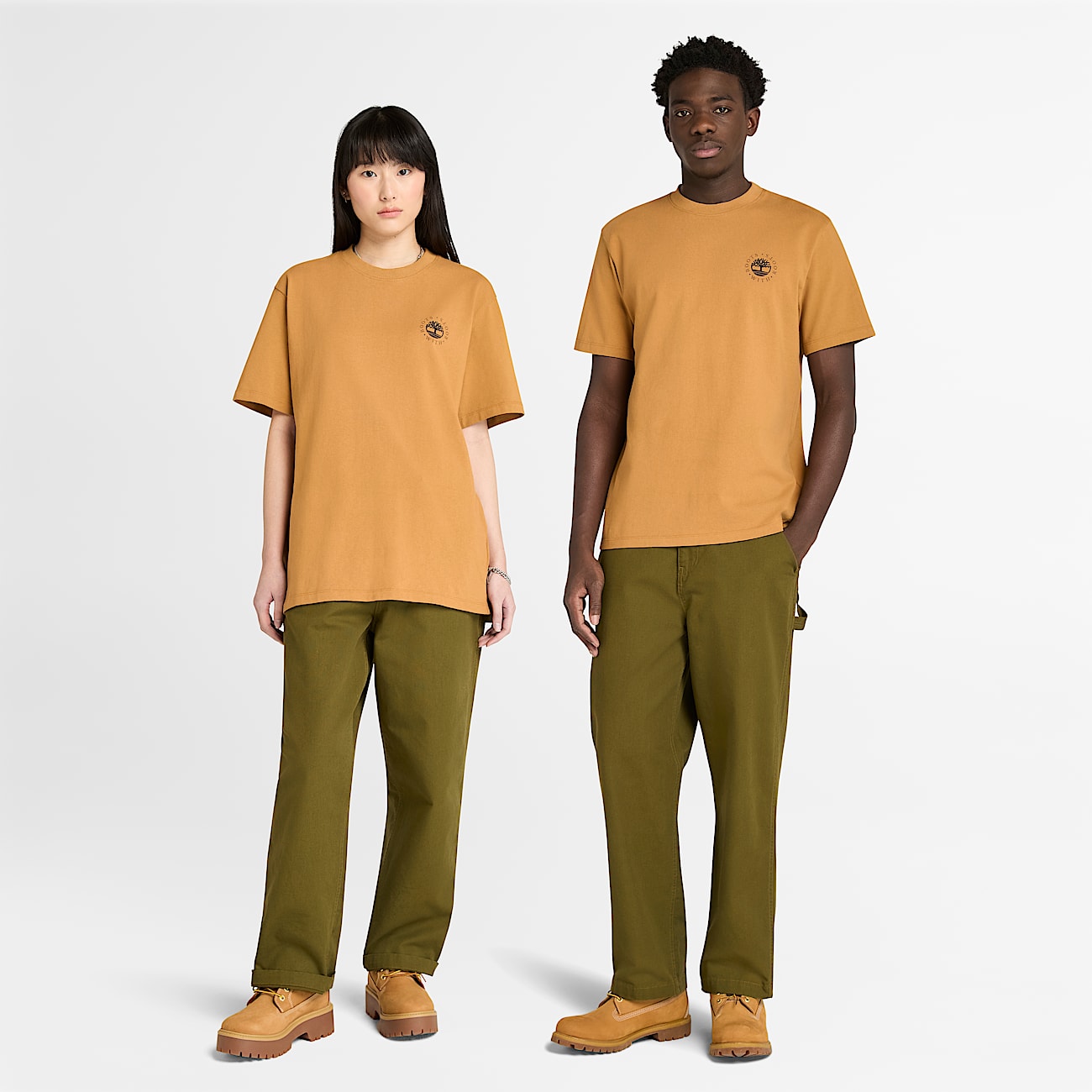 Washed Boot Lab Back Graphic T-Shirt for Men in Yellow
