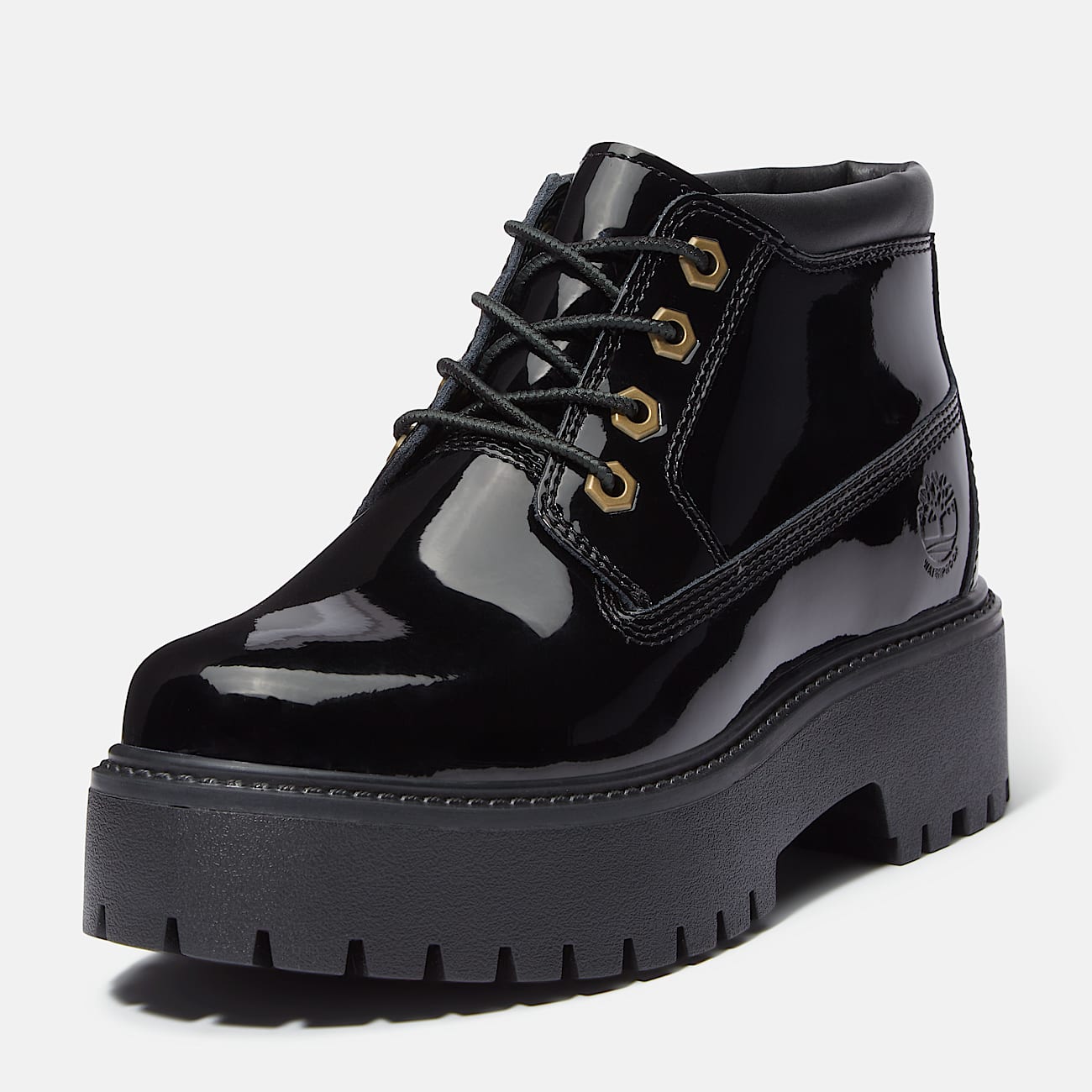 Stone Street Waterproof Platform Boot for Women in Black - 9