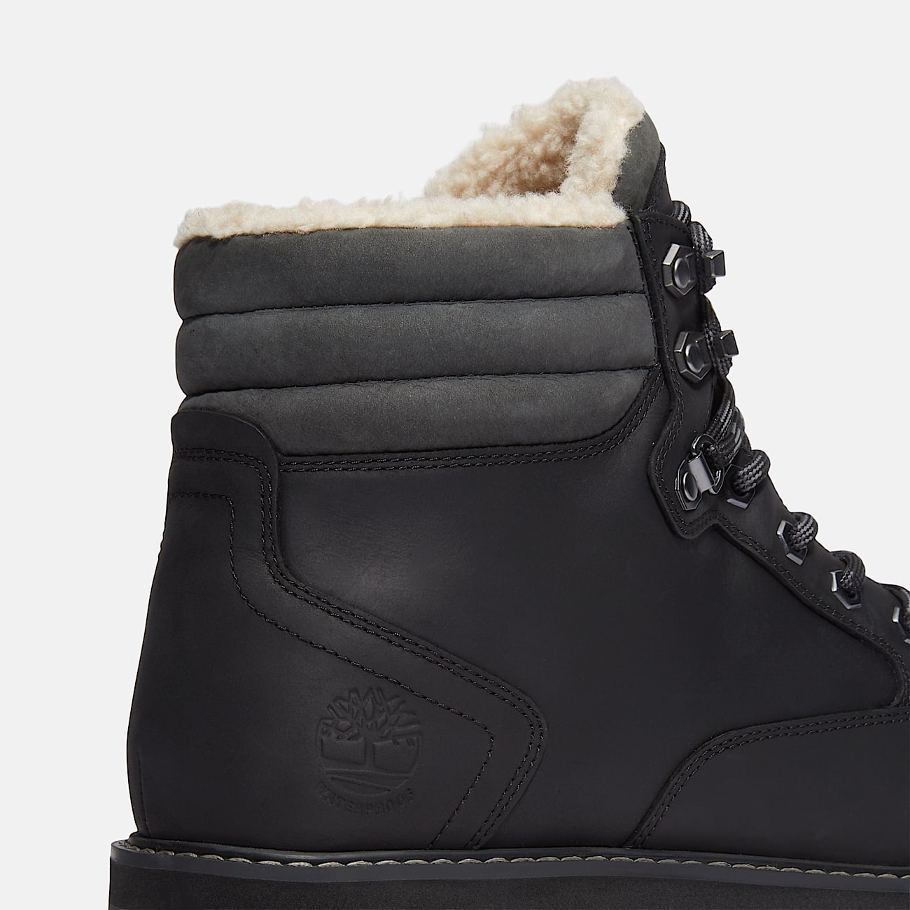 Britton Road Warm-Lined Waterproof Boot for Men in Black - 7
