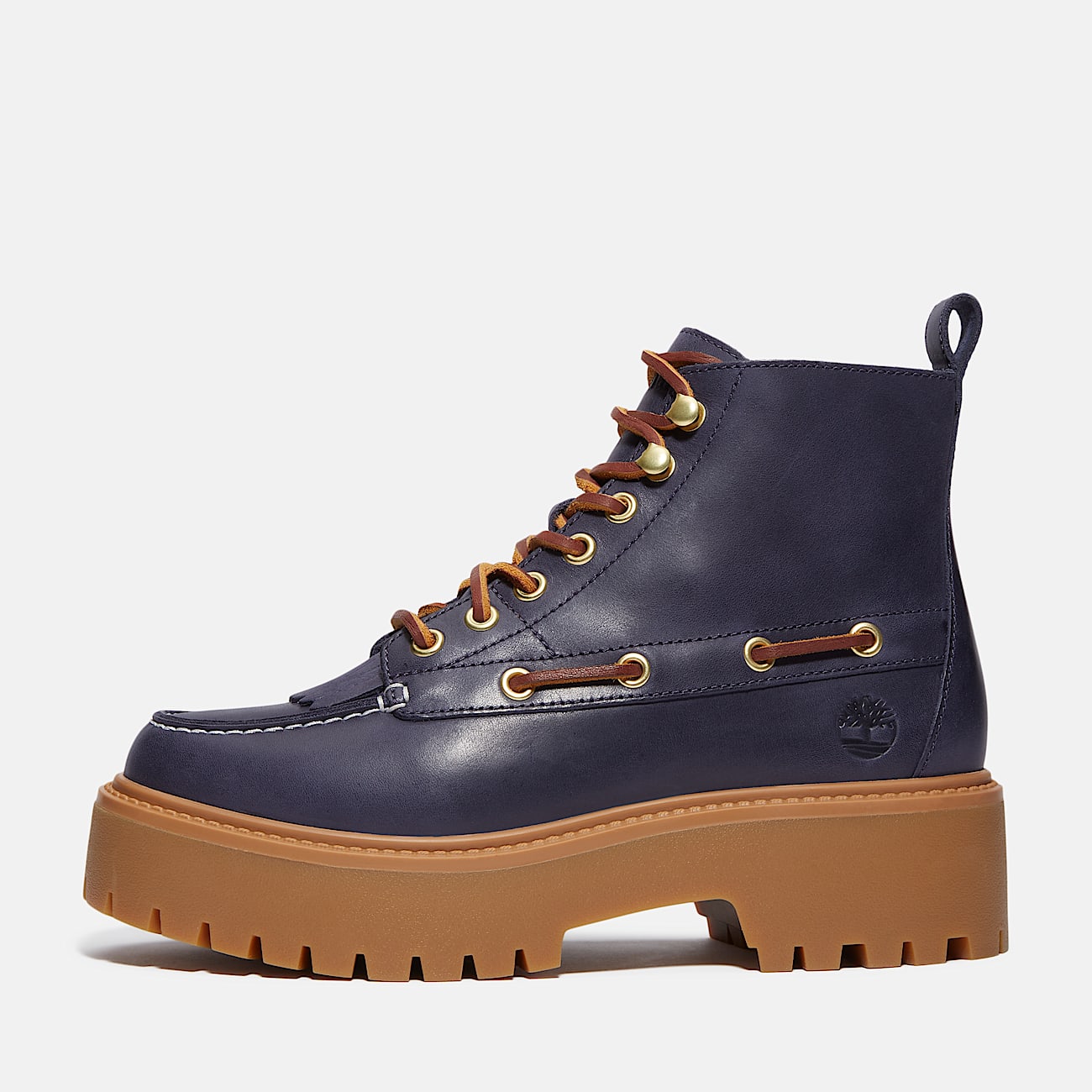 Stone Street Platform Boot for Women in Dark Blue - 8