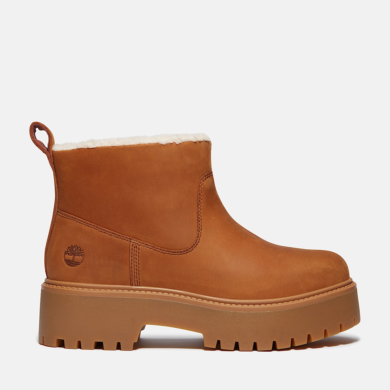 Stone Street Warm-Lined Platform Boot for Women in Brown - 2