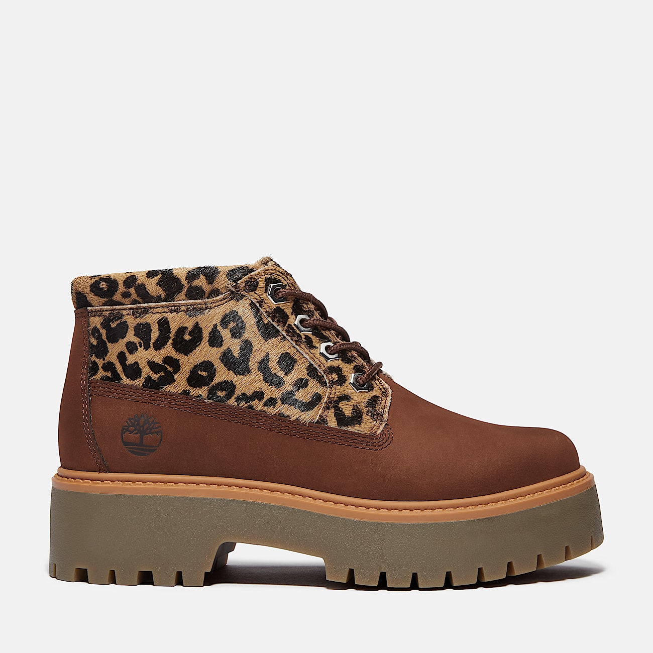 Stone Street Platform Boot for Women in Brown - 1