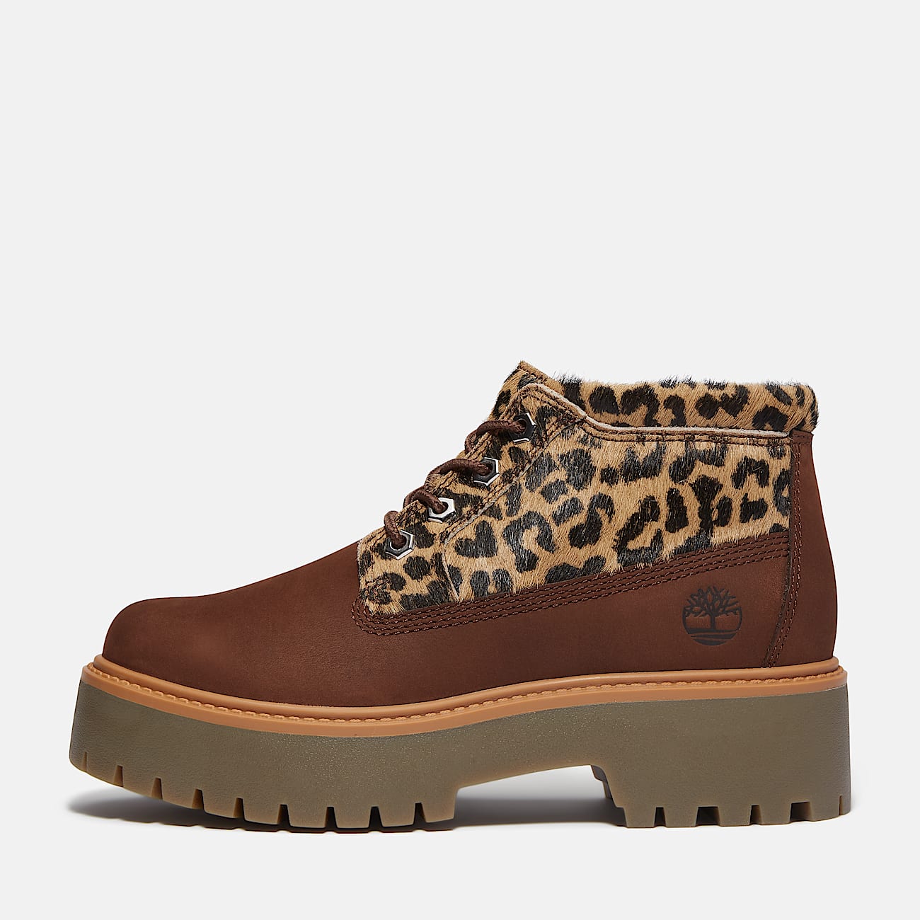 Stone Street Platform Boot for Women in Brown - 8