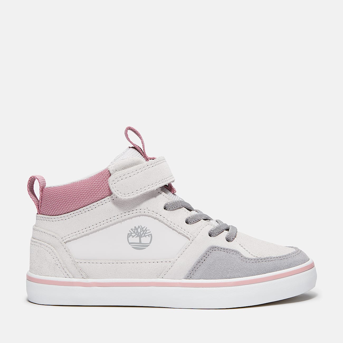 Stone Jump Hook-and-Loop Trainer for Youth in Light Grey - 1