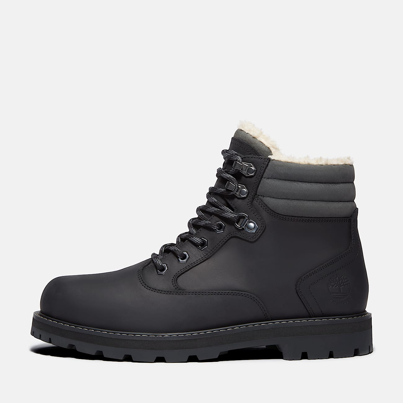 Britton Road Warm-Lined Waterproof Boot for Men in Black - 8
