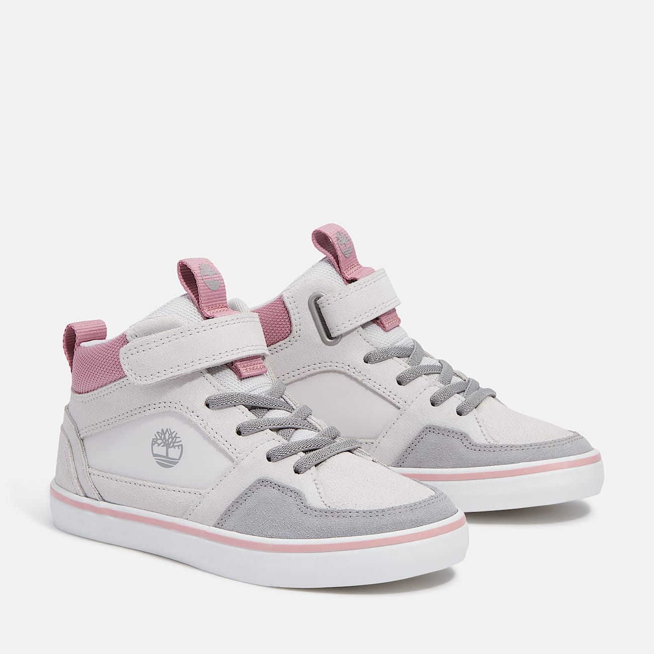Stone Jump Hook-and-Loop Trainer for Youth in Light Grey - 4