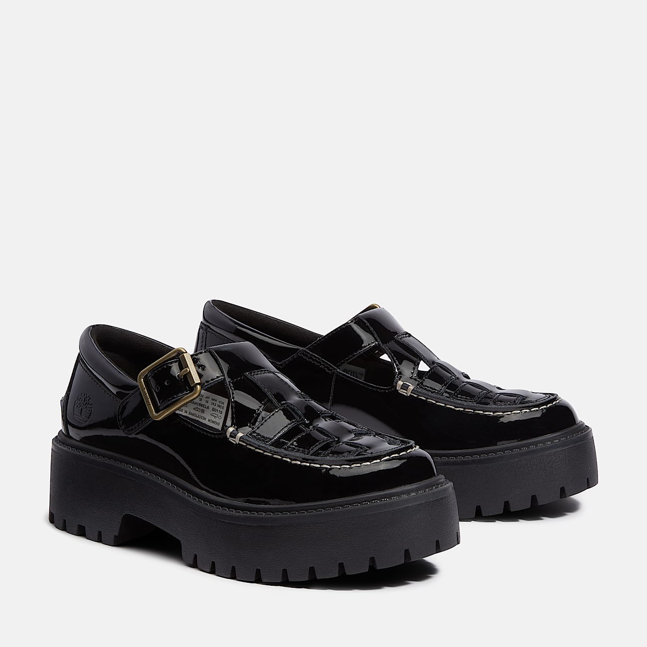 Zapatos con hebilla y plataforma Stone Street para mujer en negro