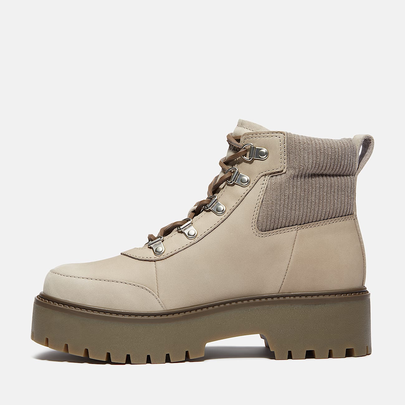 Stone Street Platform Boot for Women in Grey - 6