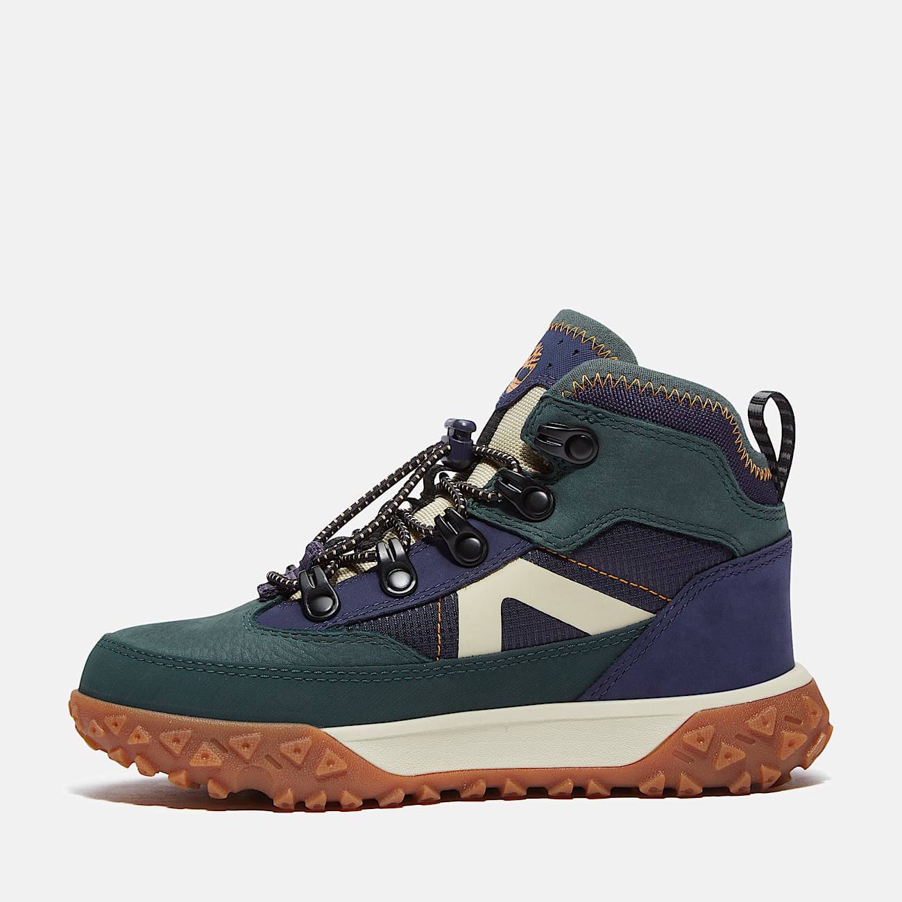 GreenStride™ Motion 6 Mid Bungee Waterproof Trainer for Youth in Dark Green - 6