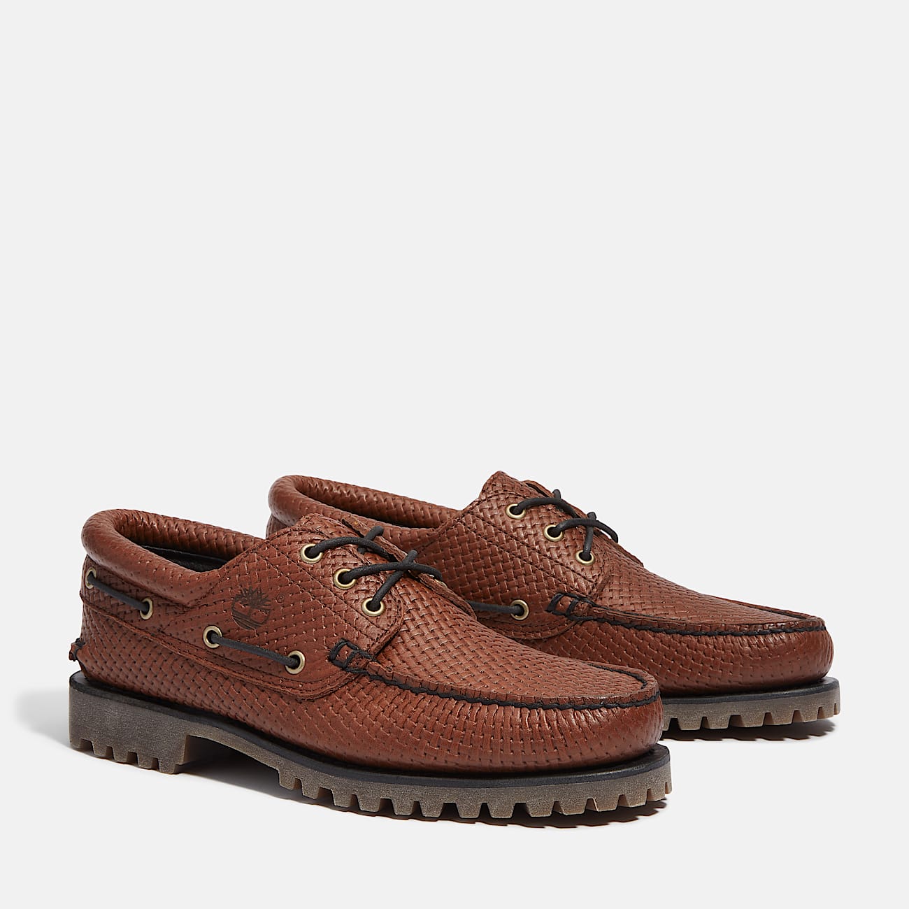 Timberland® Authentic 3-Eye Lug Handsewn Boat Shoe for Men in Brown