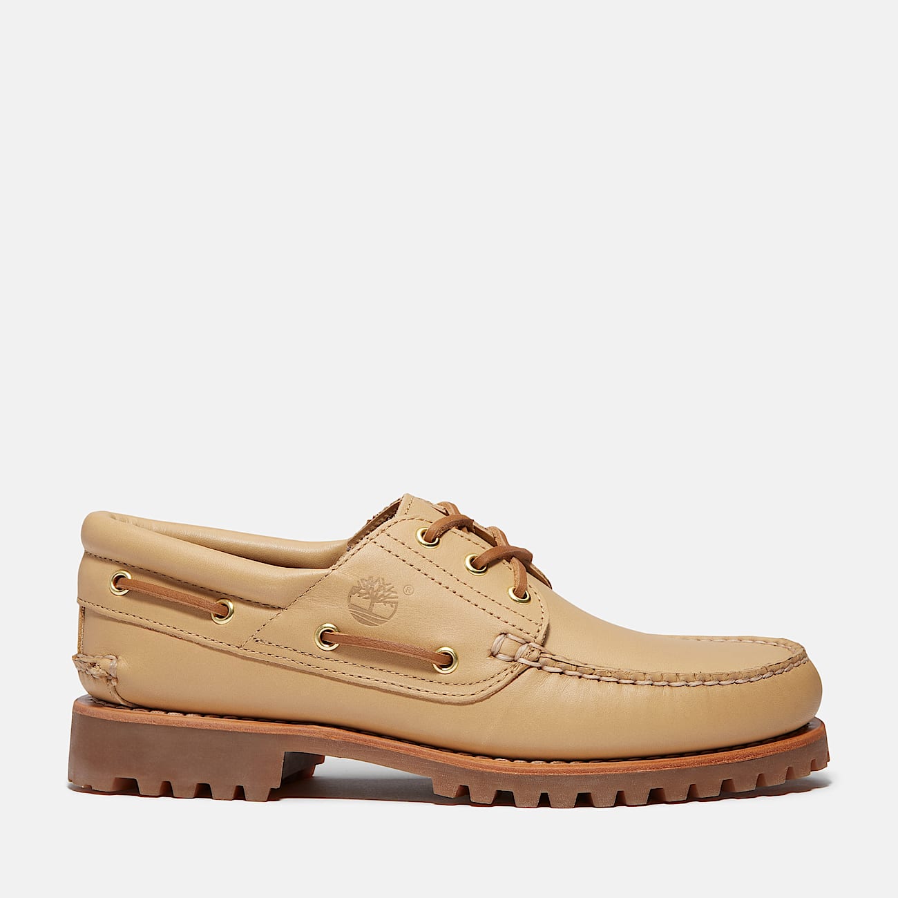 【Timberland】Authentic Boat Shoes Beige★TB0A5P4ZDH41 Timberland® Authentic 3-Eye Lug Handsewn Boat Shoe for Men