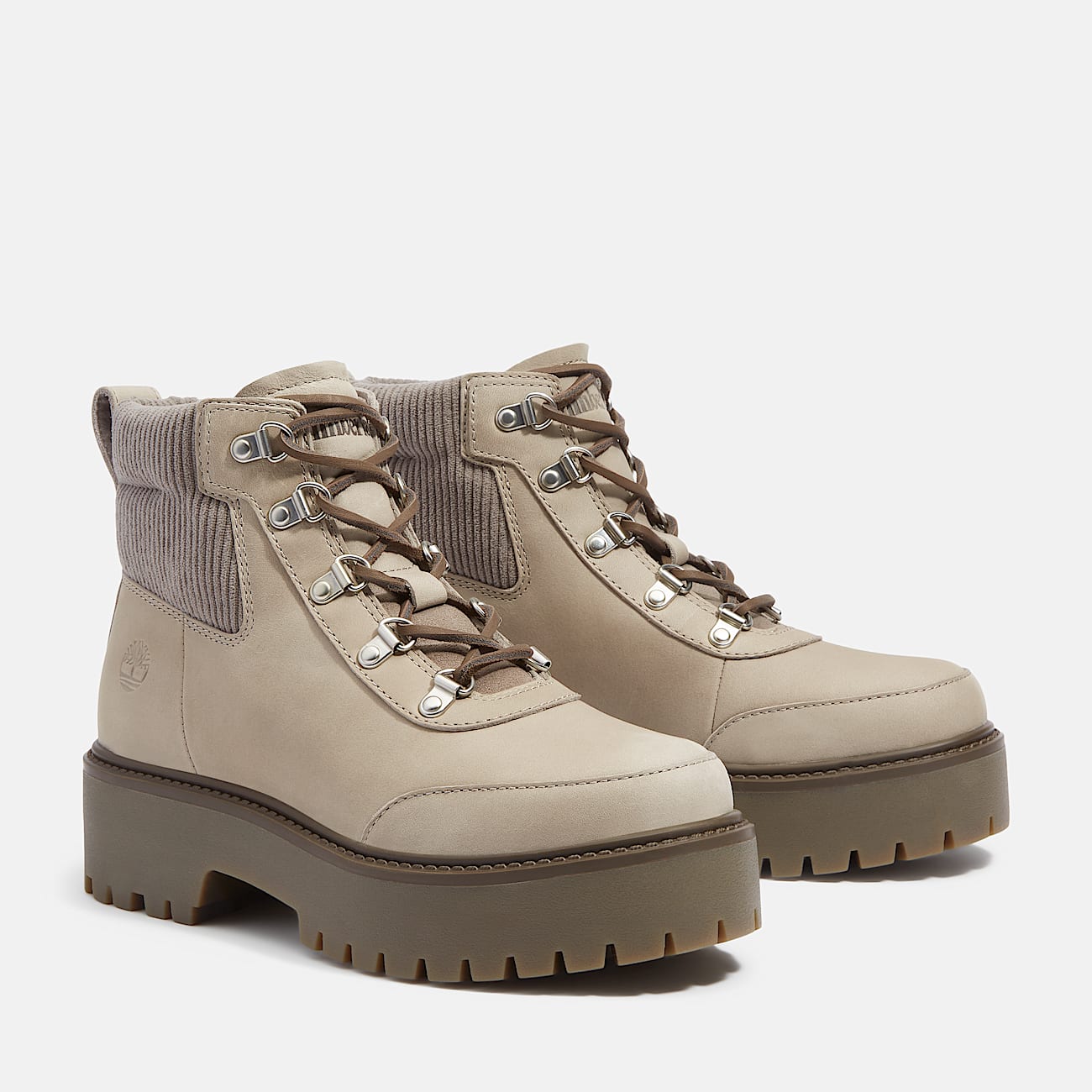 Stone Street Platform Boot for Women in Grey - 4