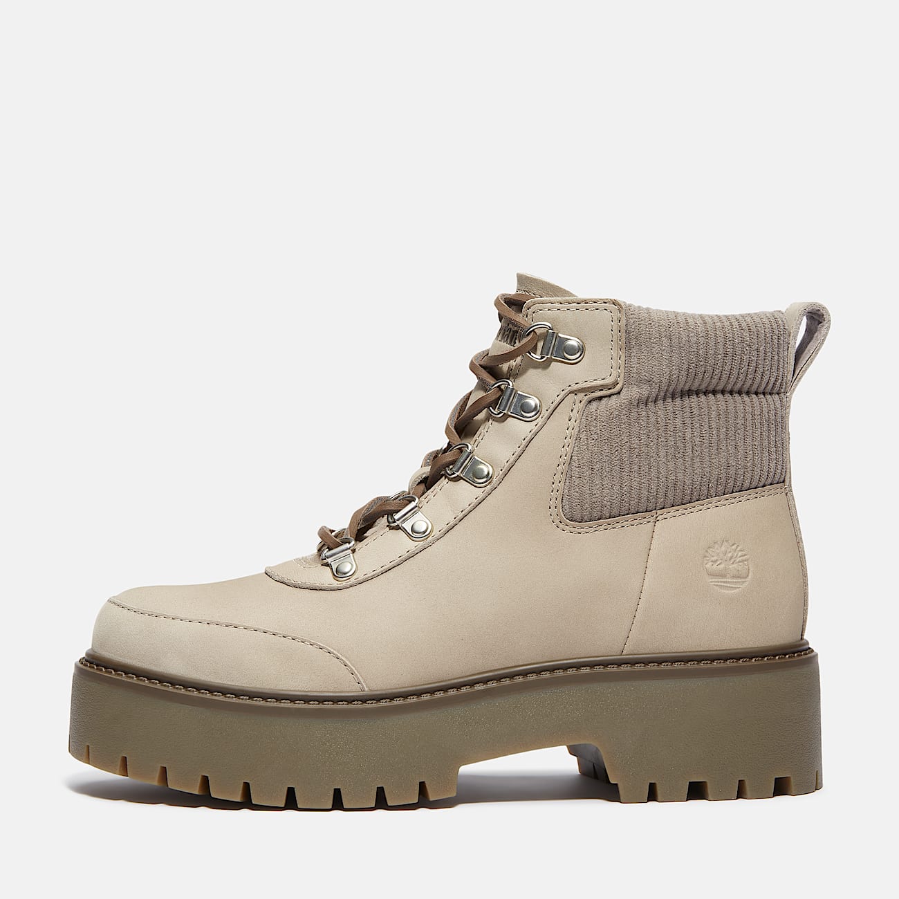 Stone Street Platform Boot for Women in Grey - 8