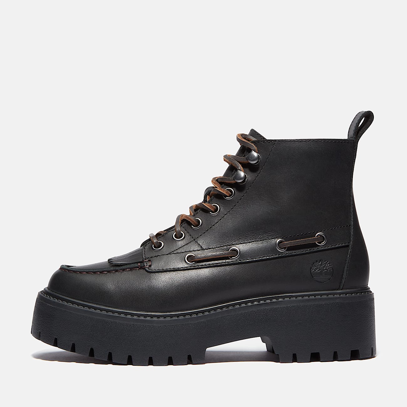 Botas con plataforma y lengüeta decorativa Stone Street para mujer en negro - 8