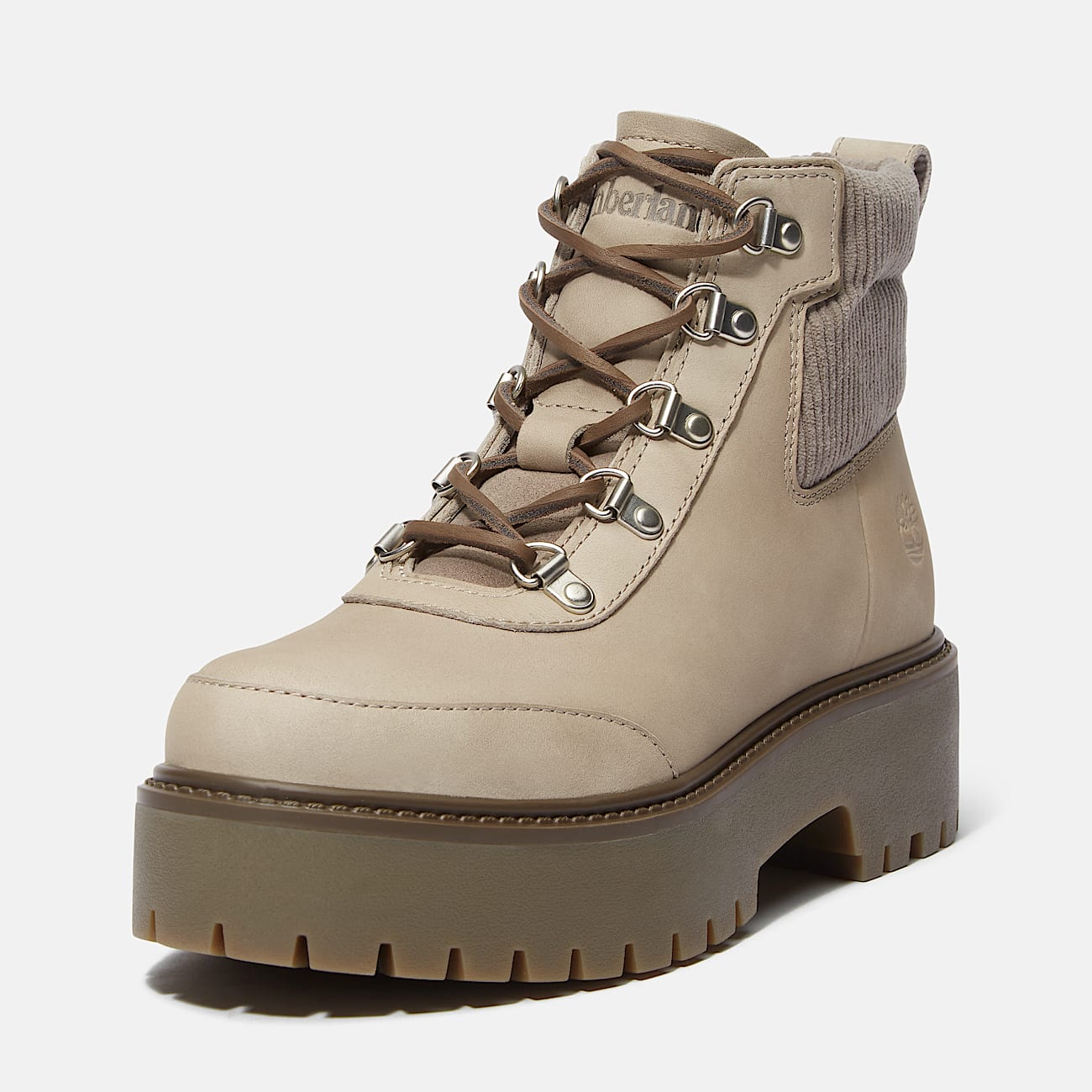 Stone Street Platform Boot for Women in Grey - 9