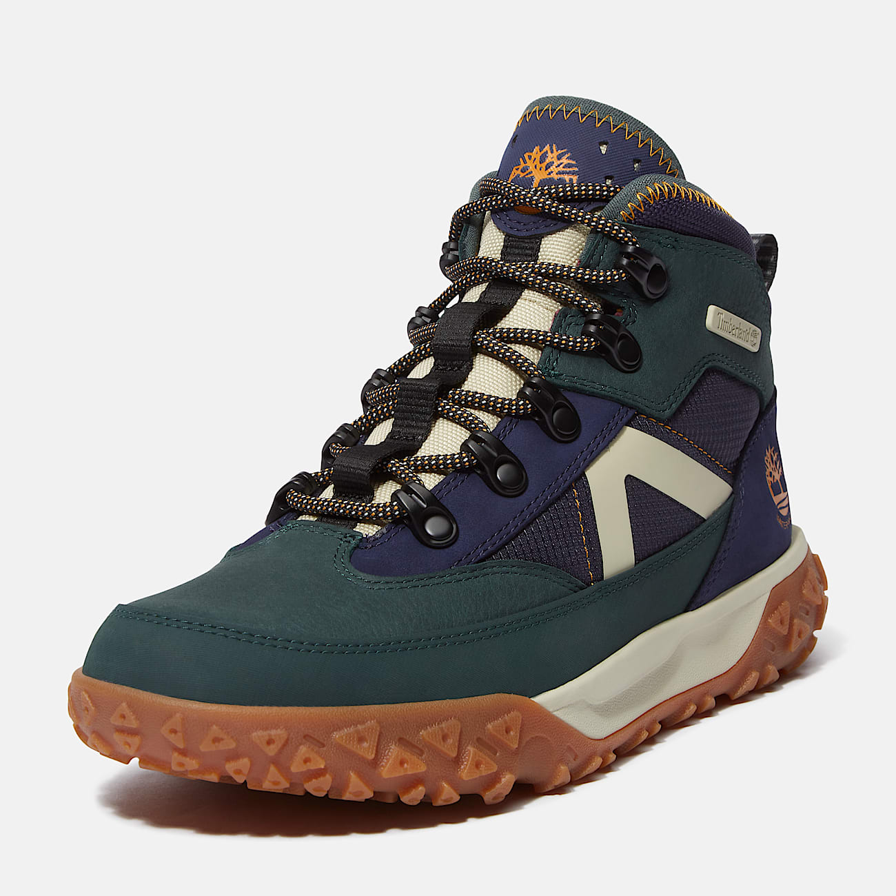 GreenStride™ Motion 6 Mid Waterproof Trainer for Junior in Dark Green - 9