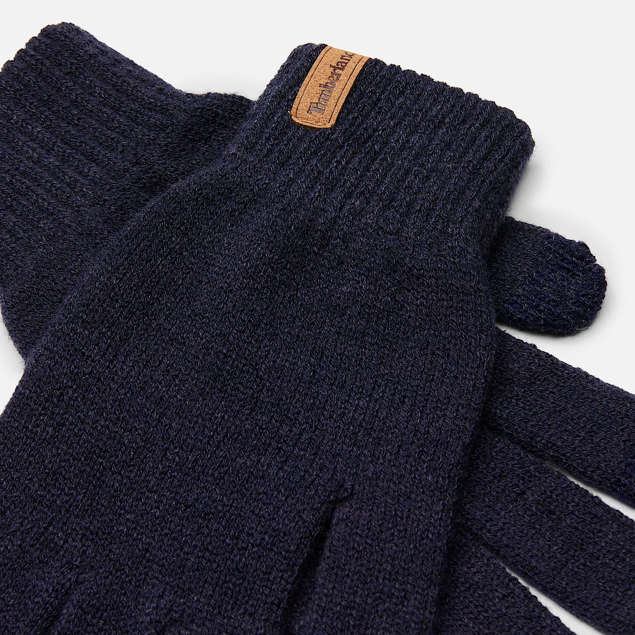 Gant en maille côtelée en bleu foncé - 2