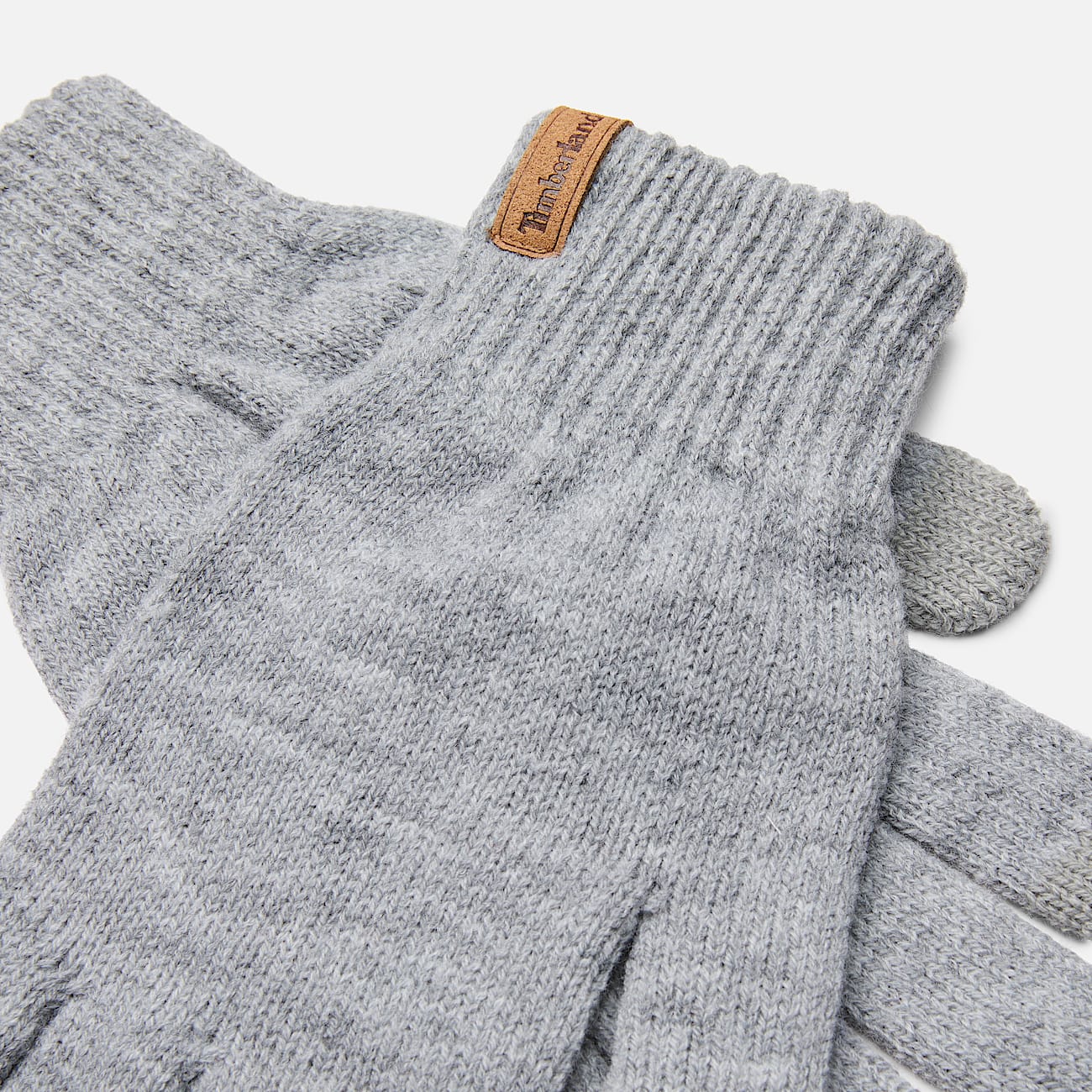 Guantes de punto de canalé gris oscuro - 2