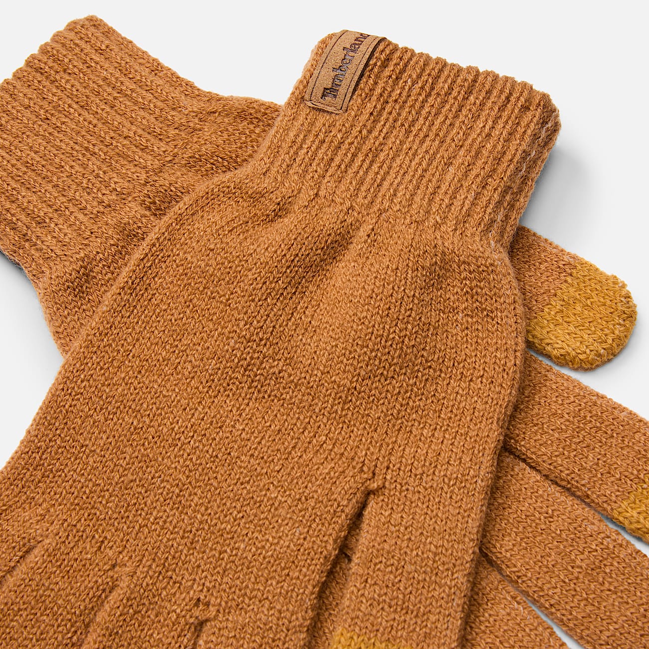 Guantes de punto de canalé amarillo - 2
