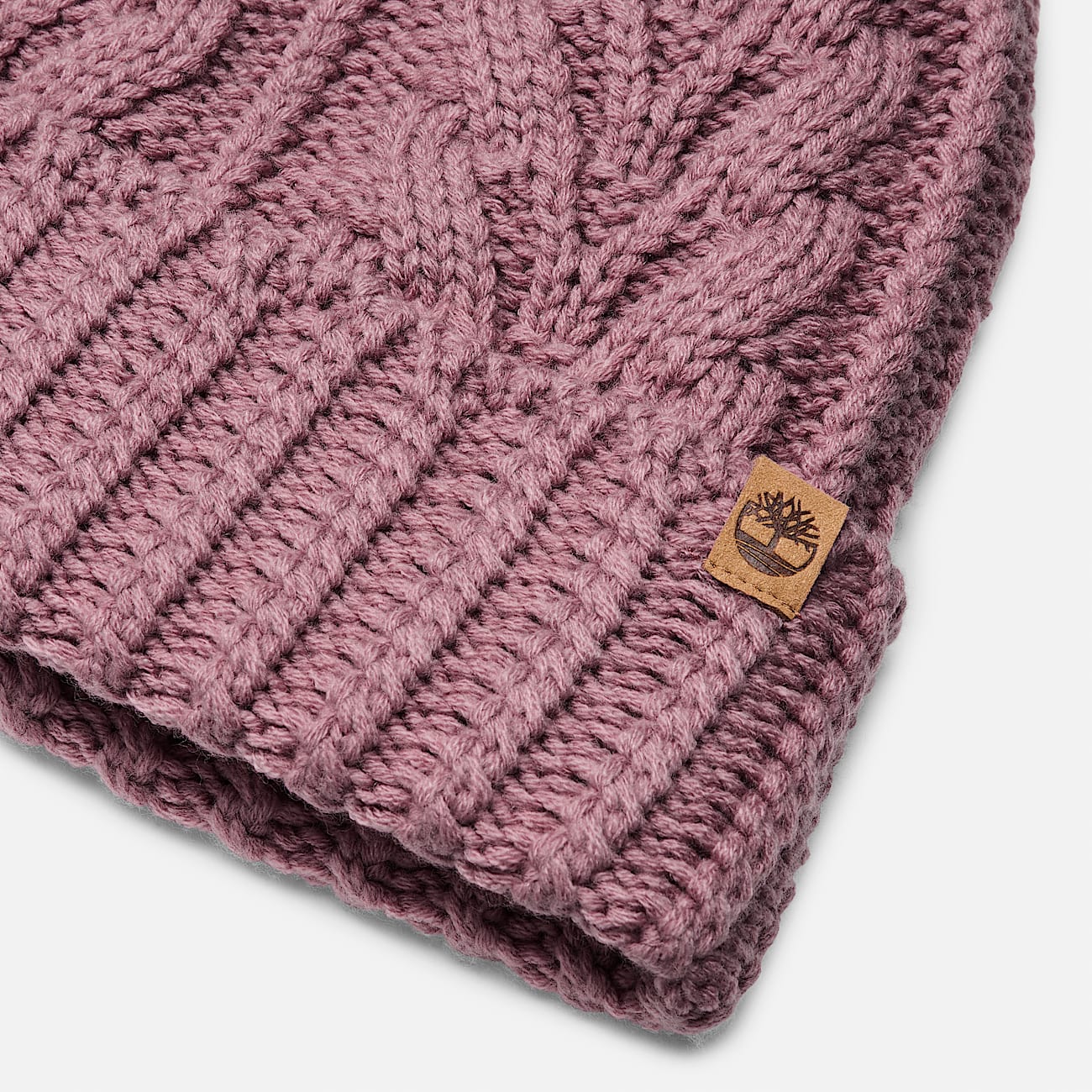 Strickmütze mit Zopfmuster in Pink - 2