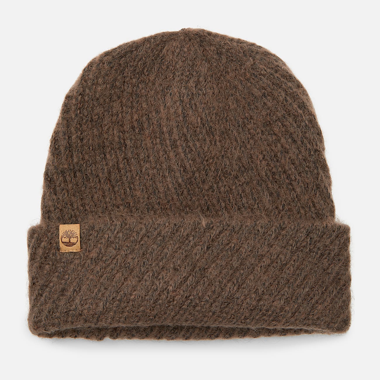 Bonnet à surpiqûres diagonales en marron - 1