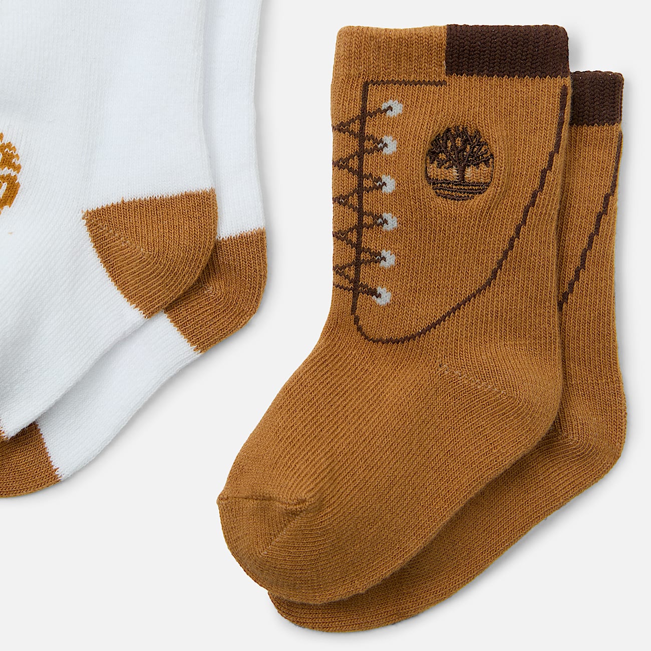Lot de 2 paires de chaussettes pour bottines Timberland® pour bébé/tout-petit en jaune - 3